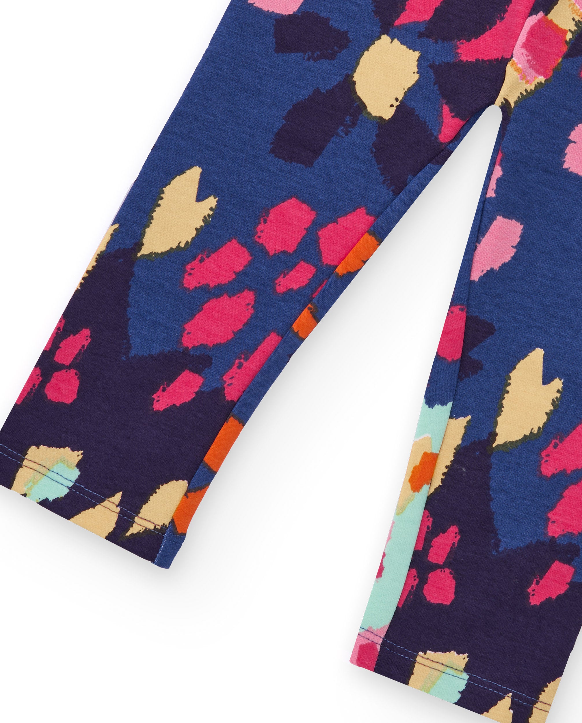 Conjunto para niña con sudadera rosa y leggings estampados