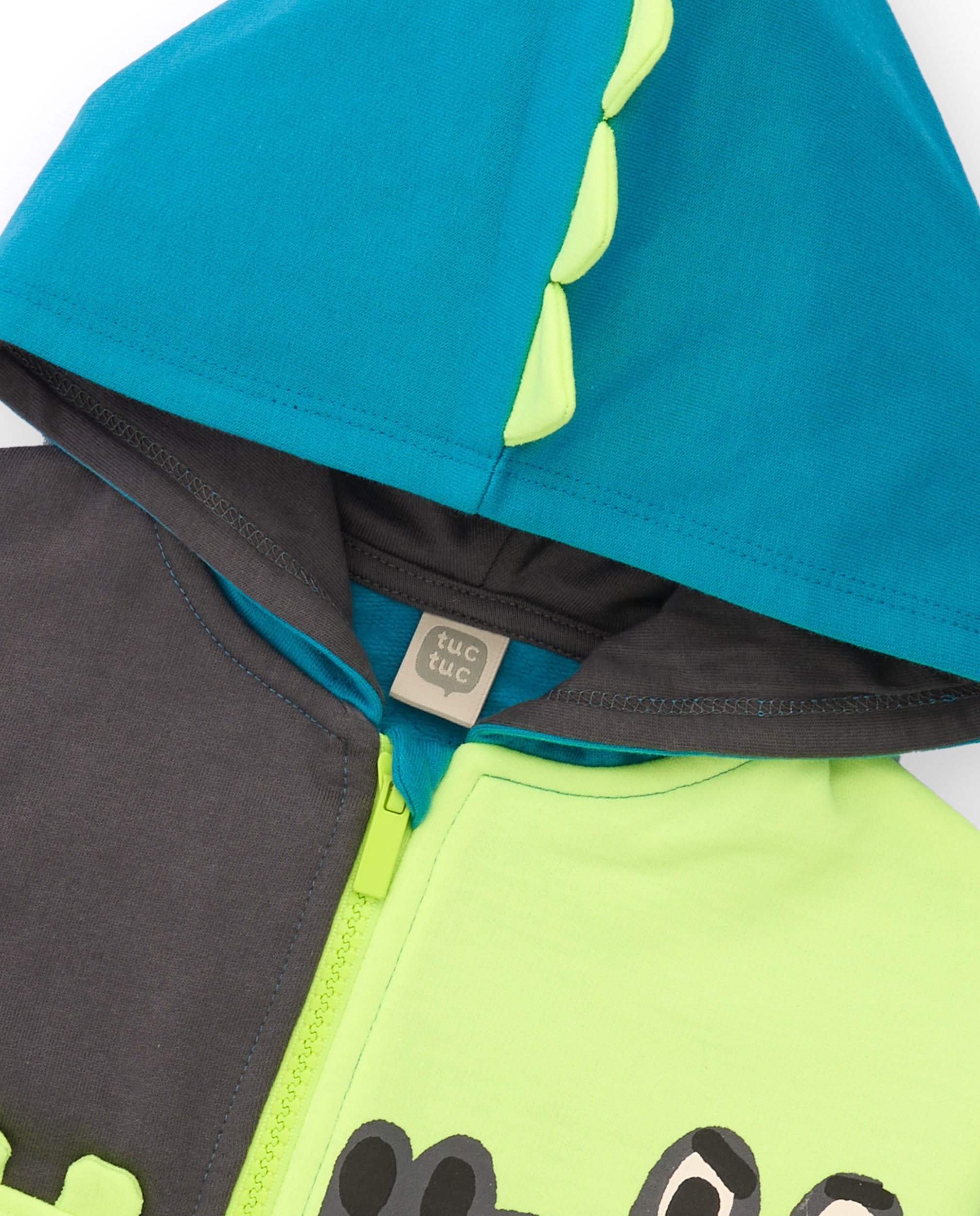 Sudadera con capucha para niño en azul con diseño de dragón