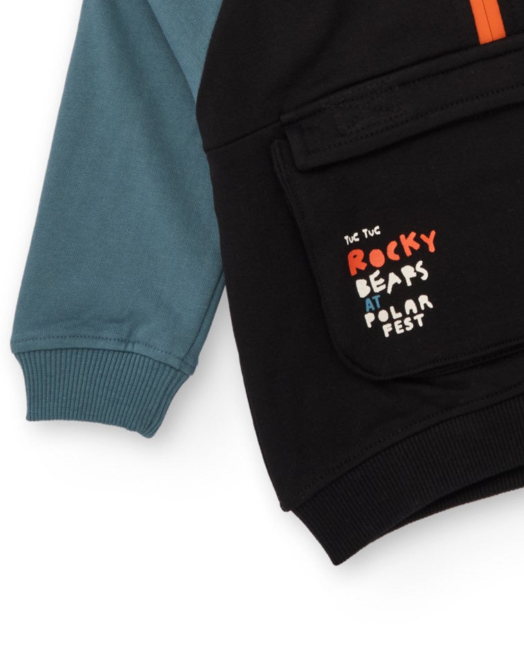 Sudadera con capucha y orejas decorativas para niño