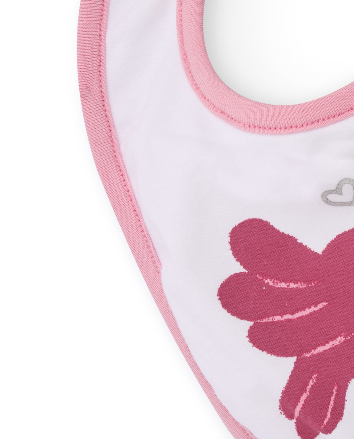 Pack de dos baberos para recién nacido en rosa y diseño de