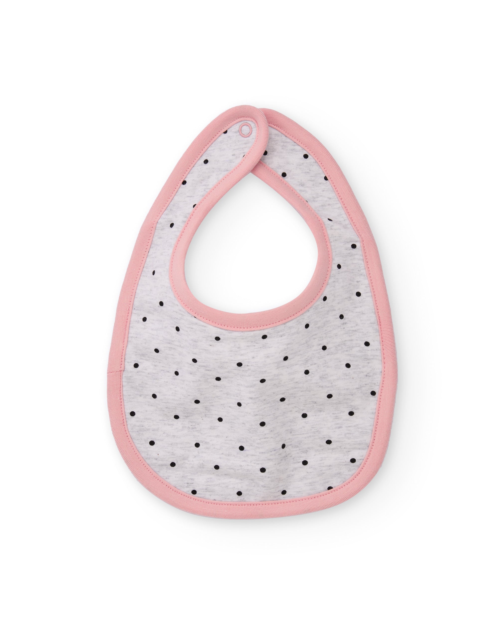 Set de dos baberos para bebé niña en tonos rosa con estampados