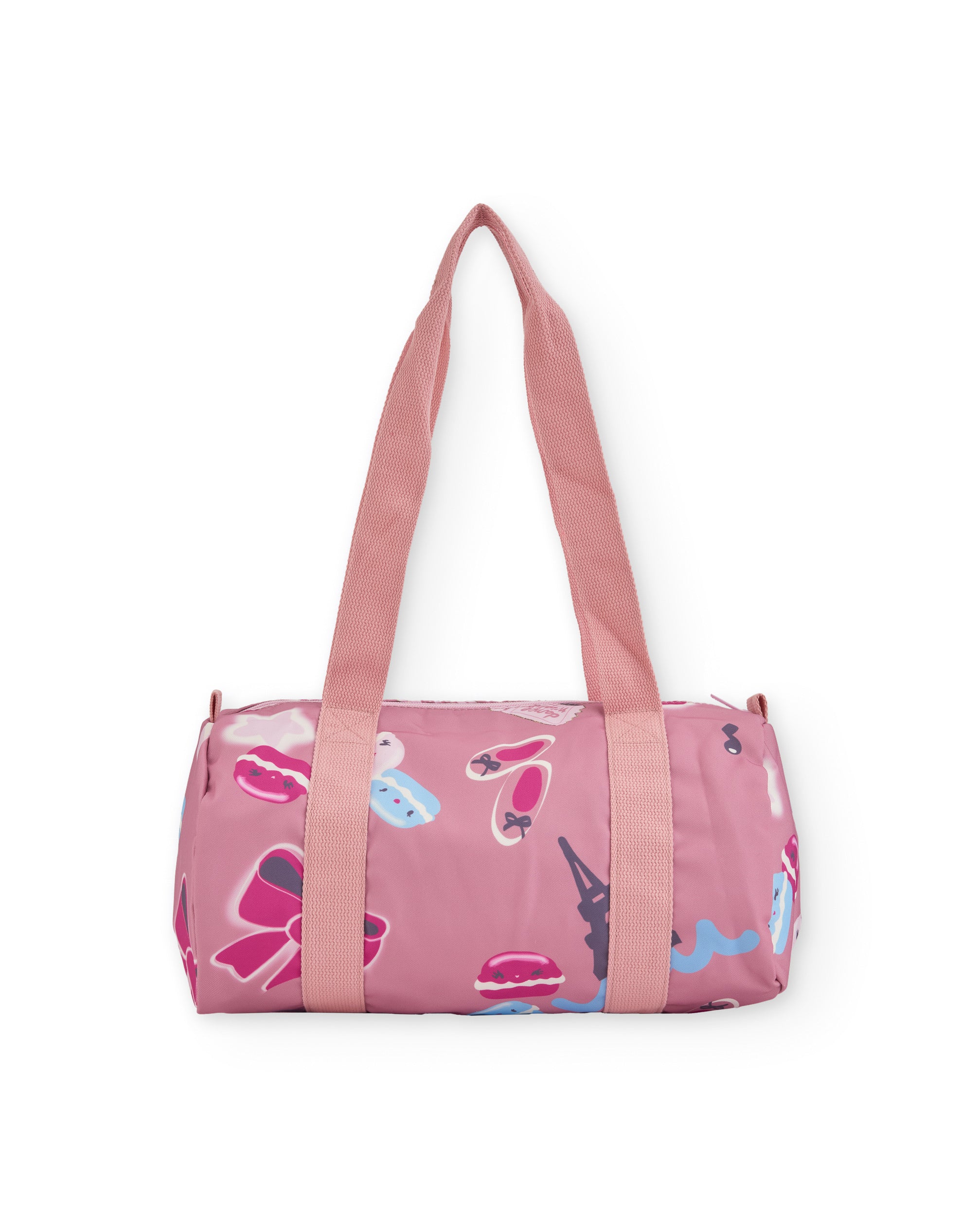 Bolsa deportiva para niña en tono rosa con estampado de