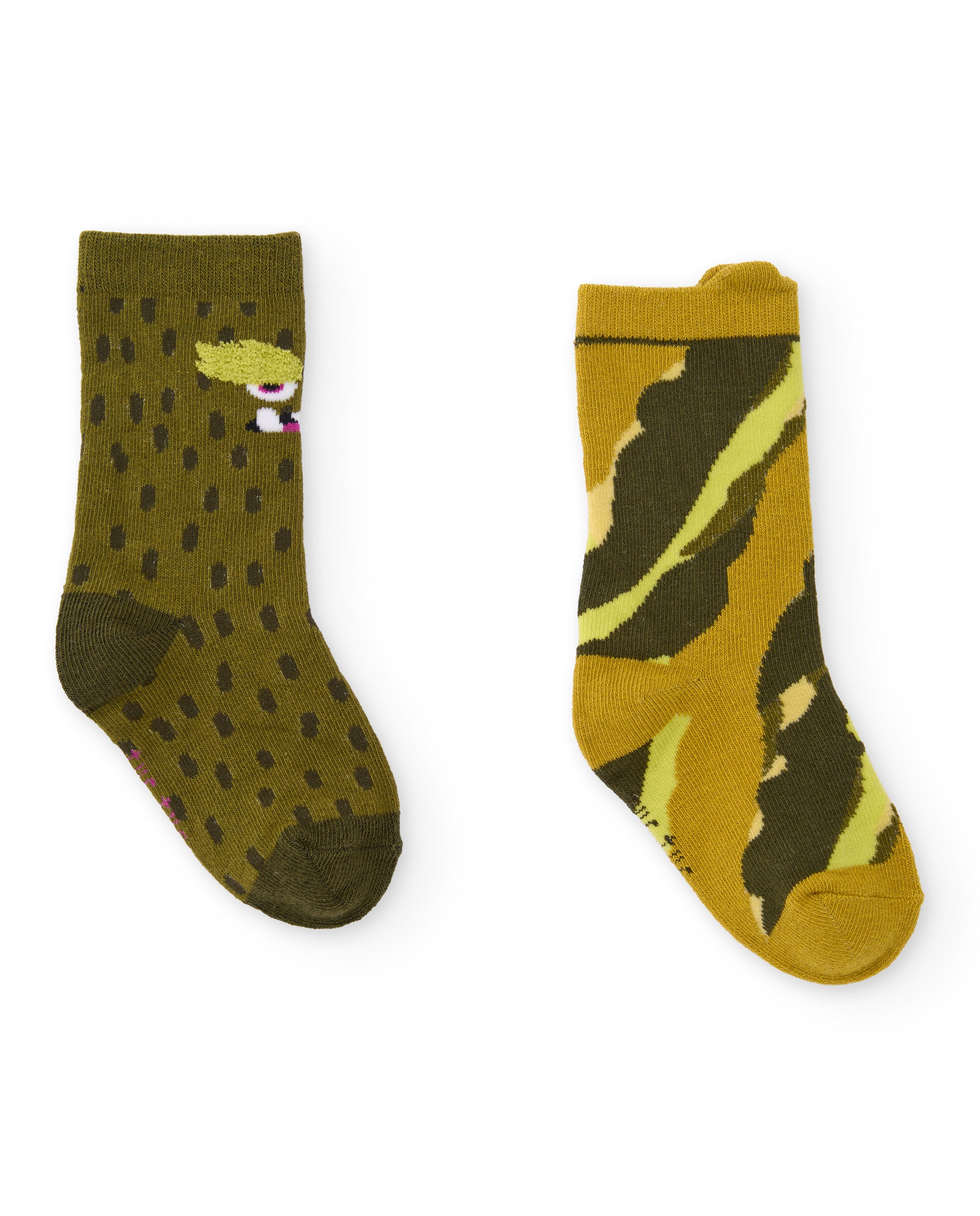 Set de calcetines para niño con estampado de camuflaje y diseño