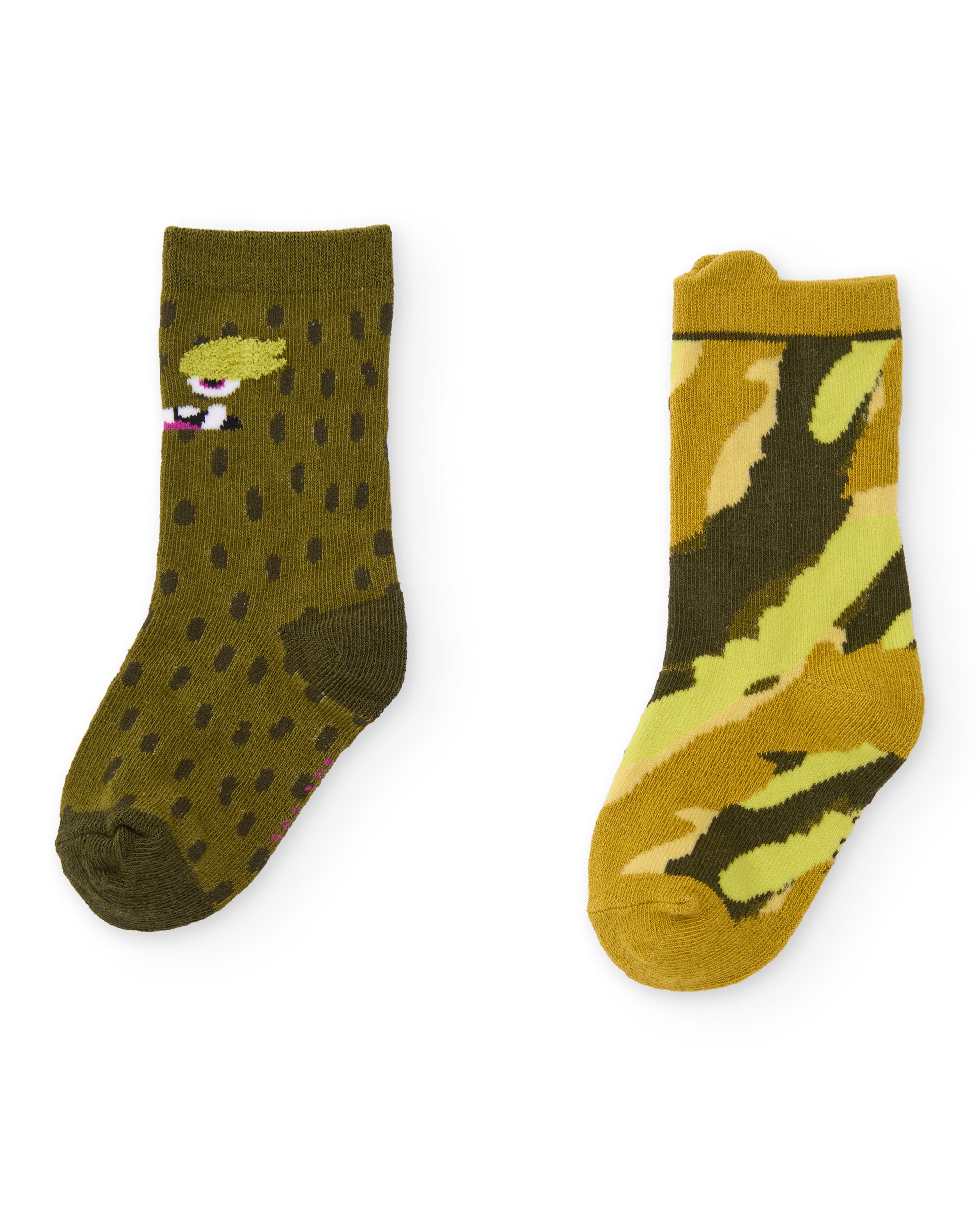 Set de calcetines para niño con estampado de camuflaje y diseño