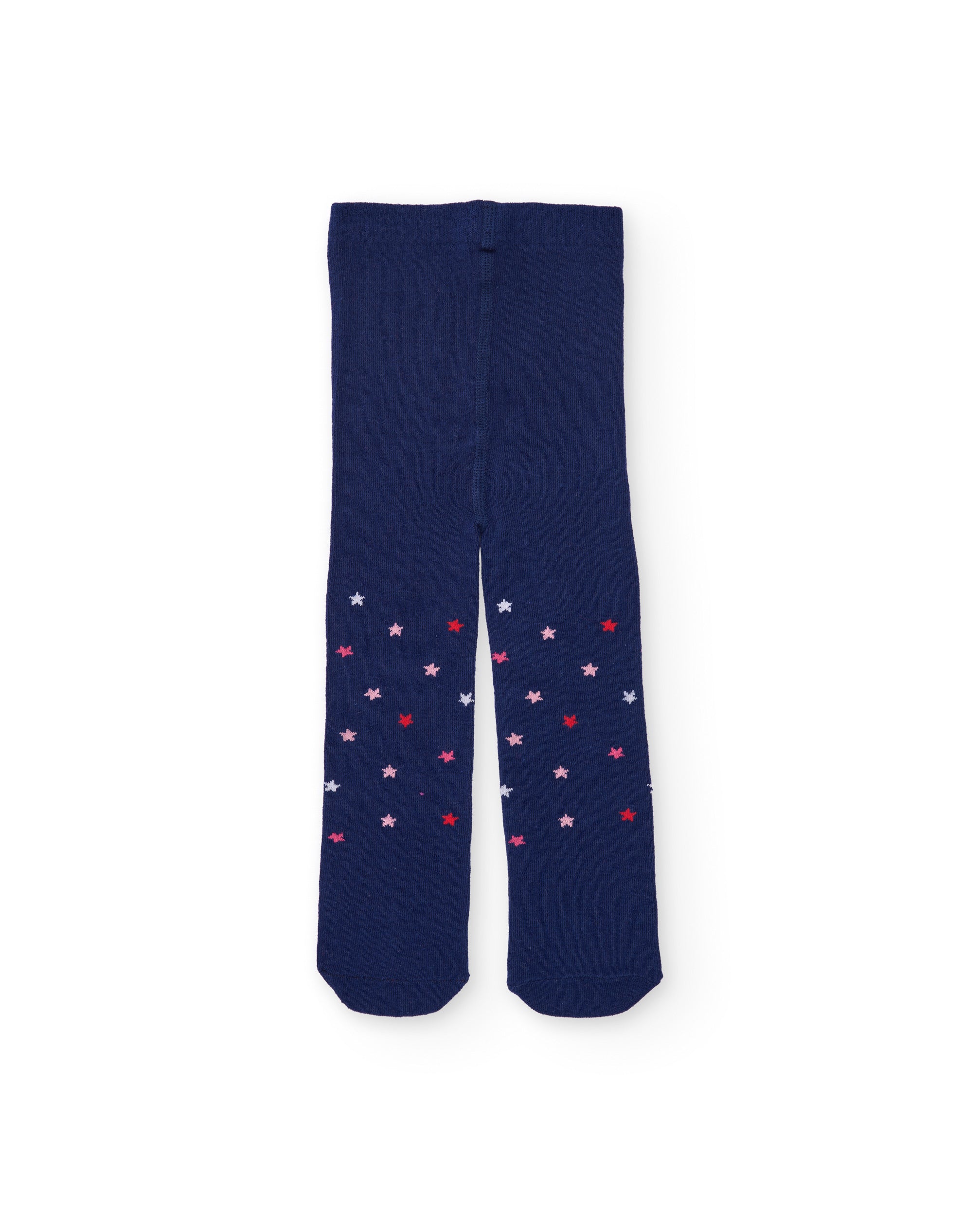 Pack de dos leotardos para niña en azul marino y rosa con