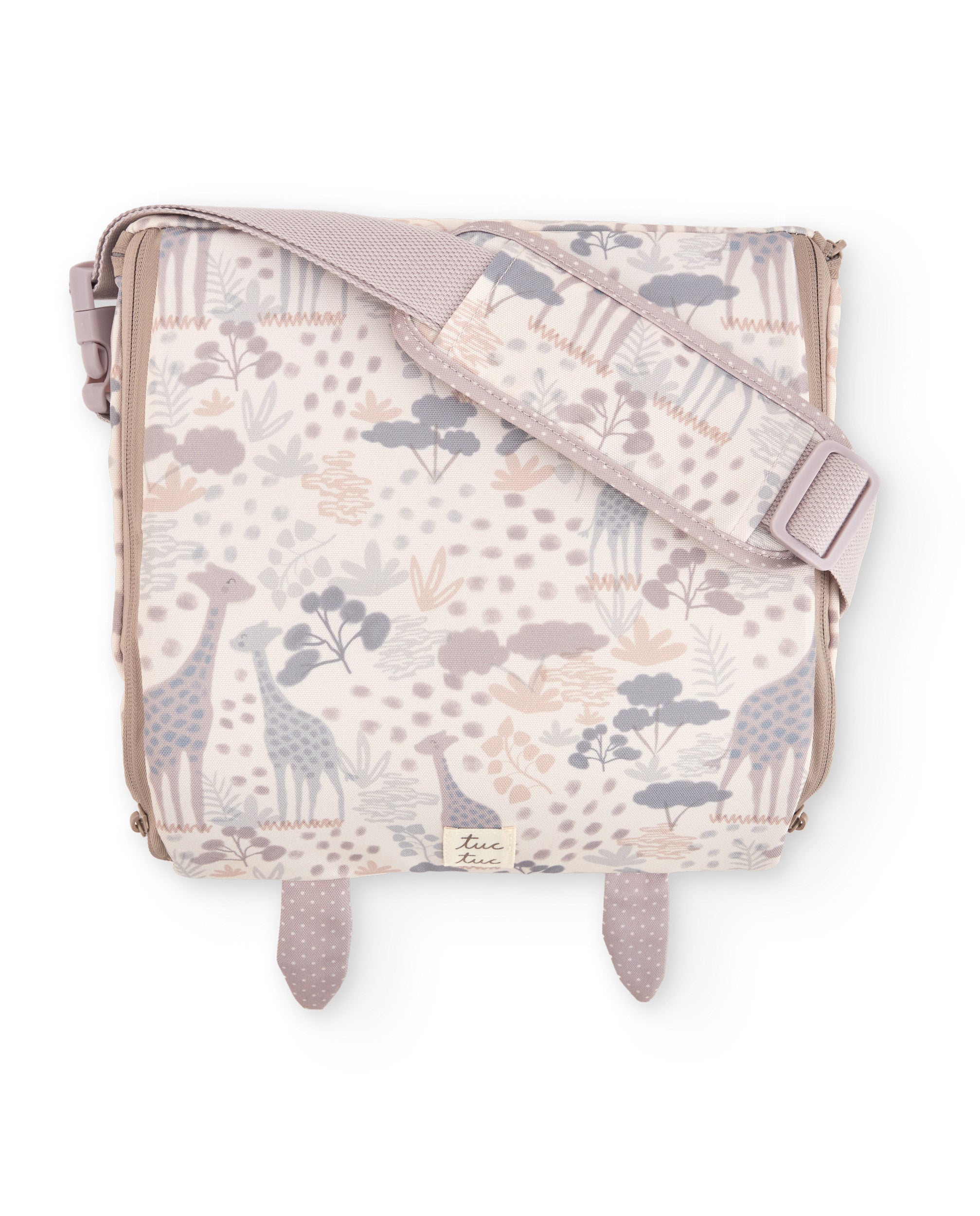 Trona portátil de viaje con estampado de jirafas