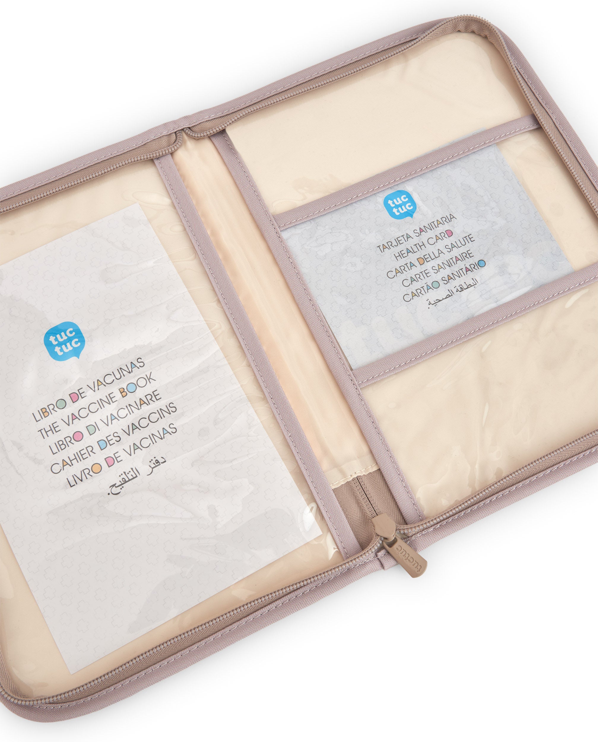 Porta documentos para bebé con estampado de jirafas en tonos