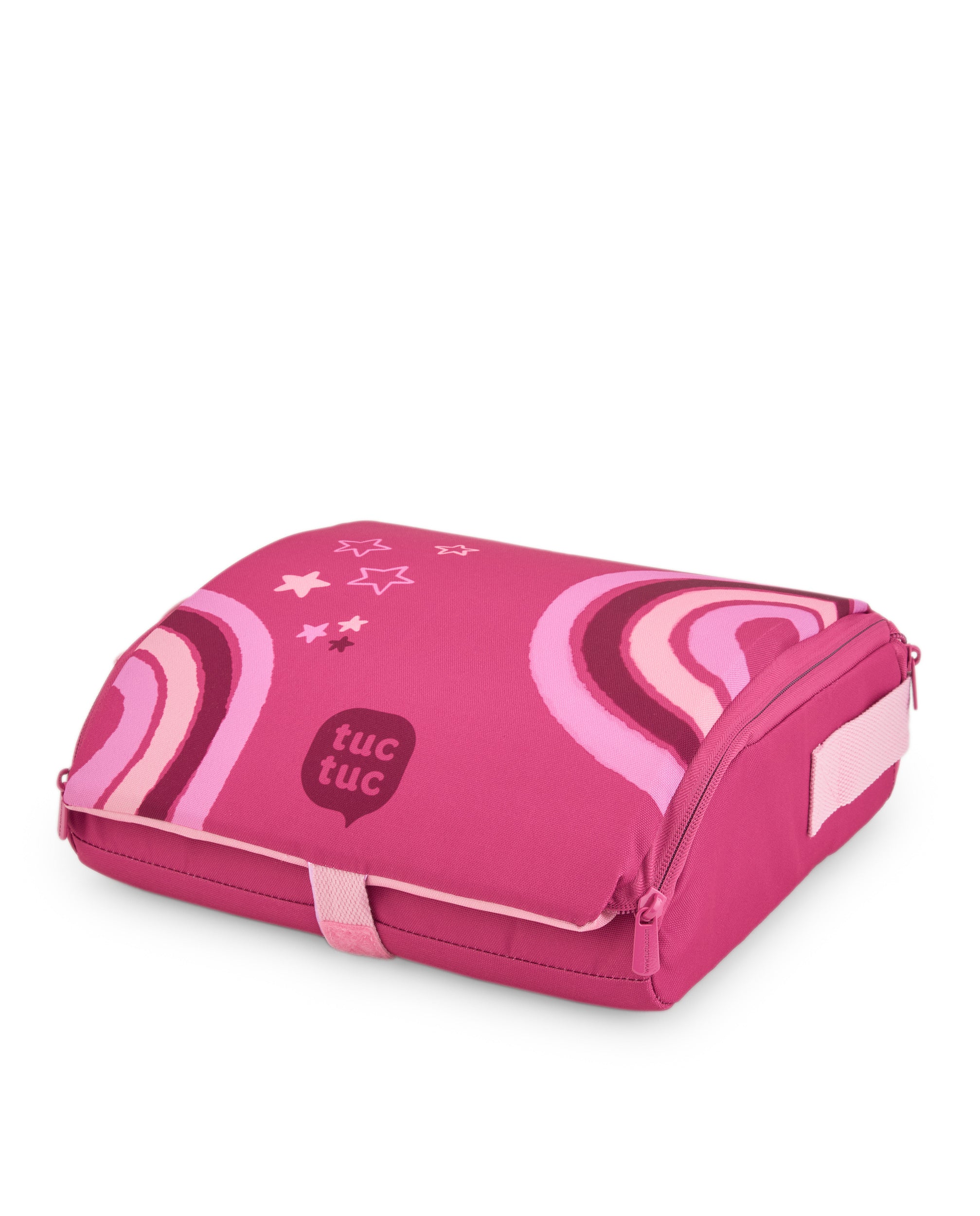 Trona portátil de viaje con diseño rosa y estrellas