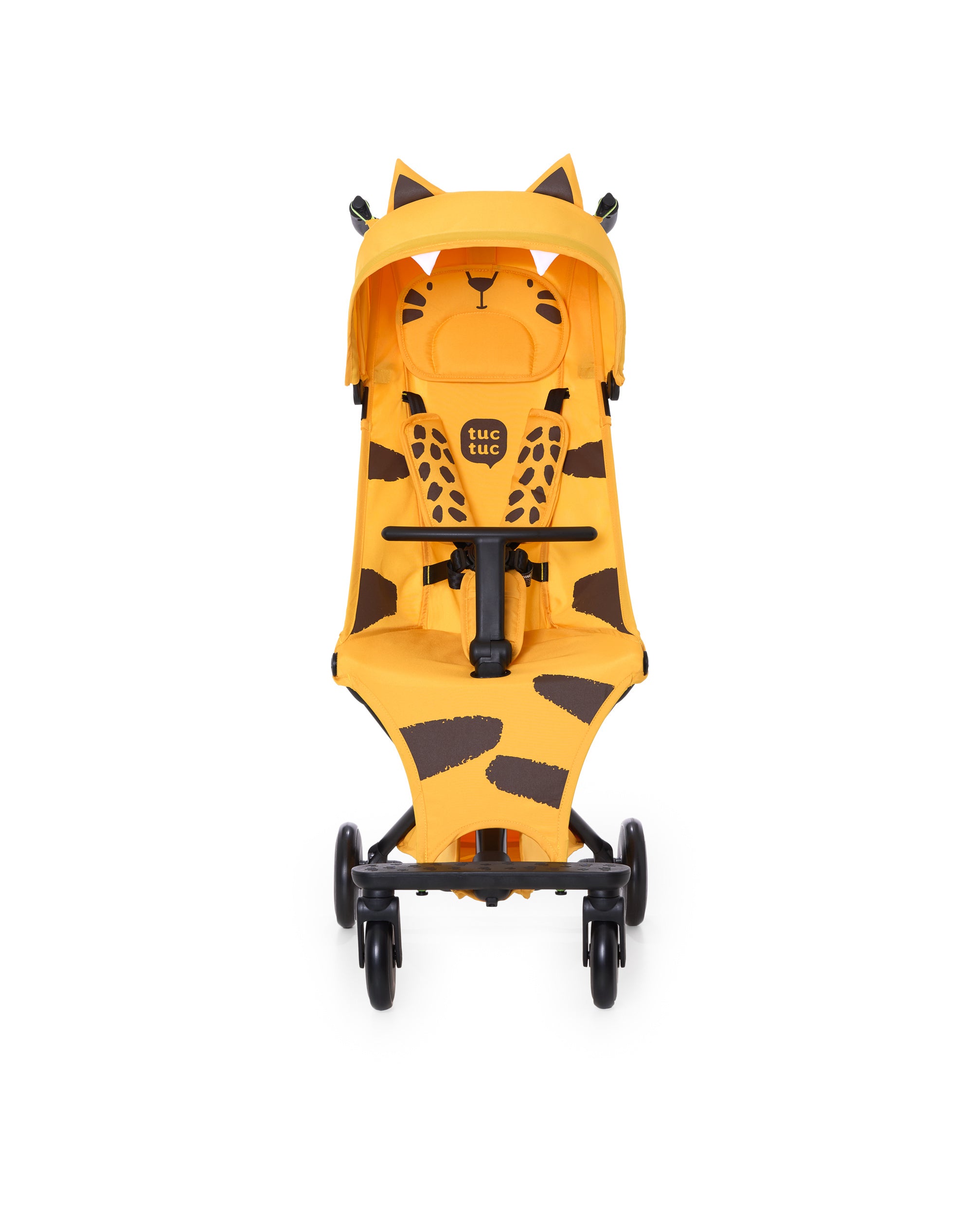 Silla de paseo ligera plegable con diseño de tigre naranja