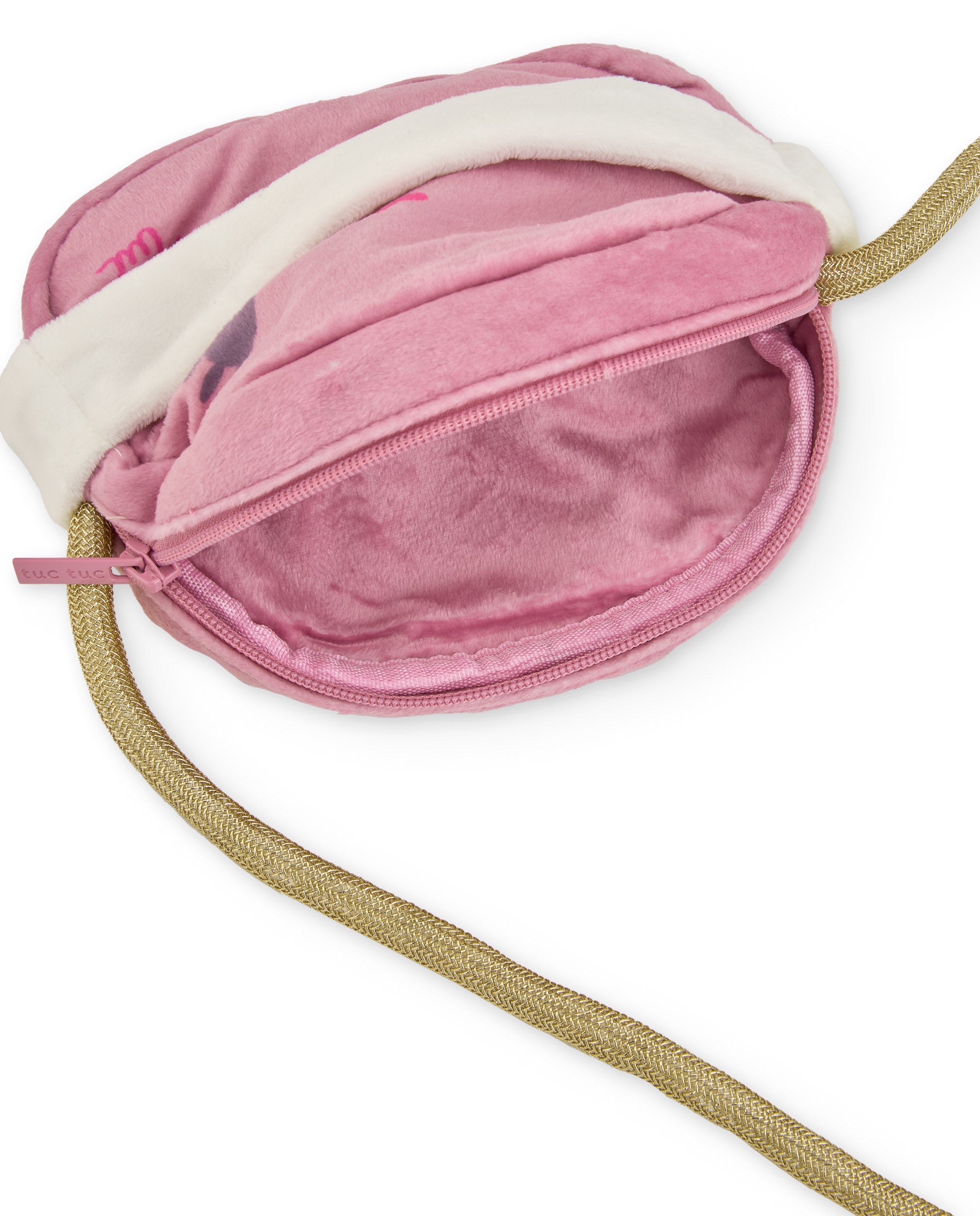 Bolso bandolera para niña en rosa con detalle bordado