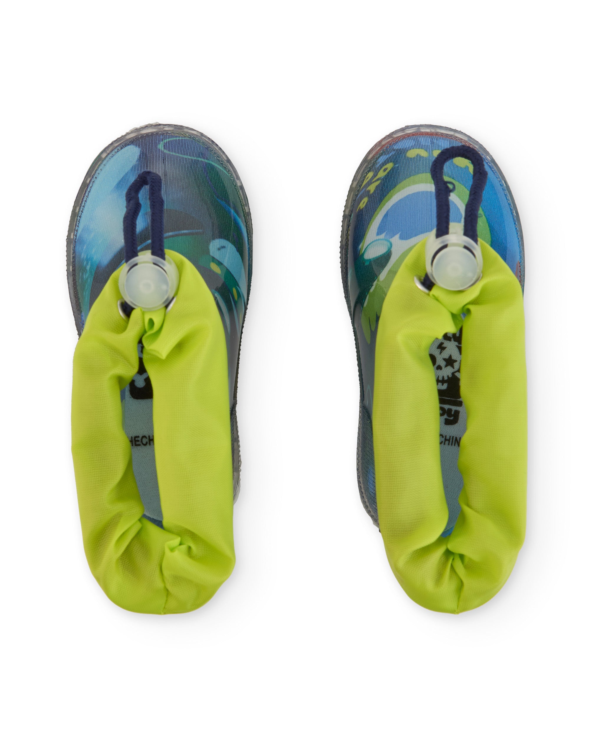Botas de agua para niño con estampado de naves espaciales y