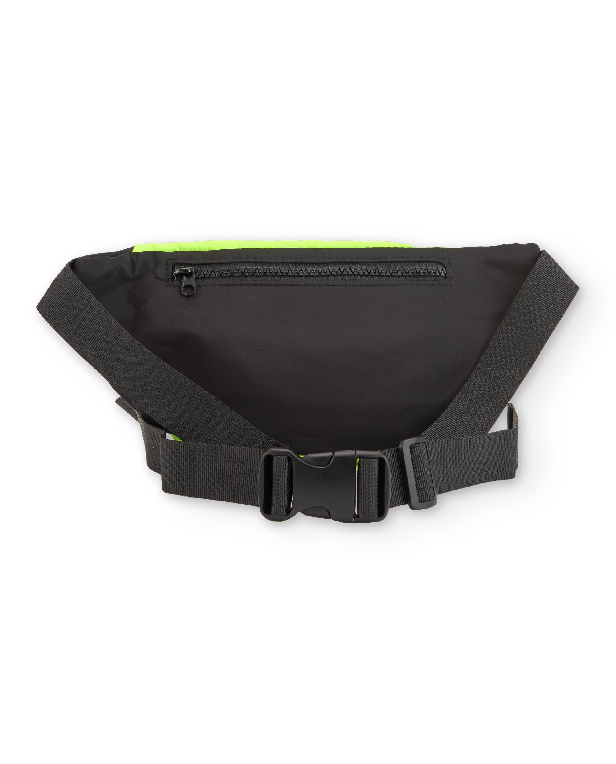 Riñonera para niño en negro y verde flúor con bolsillos