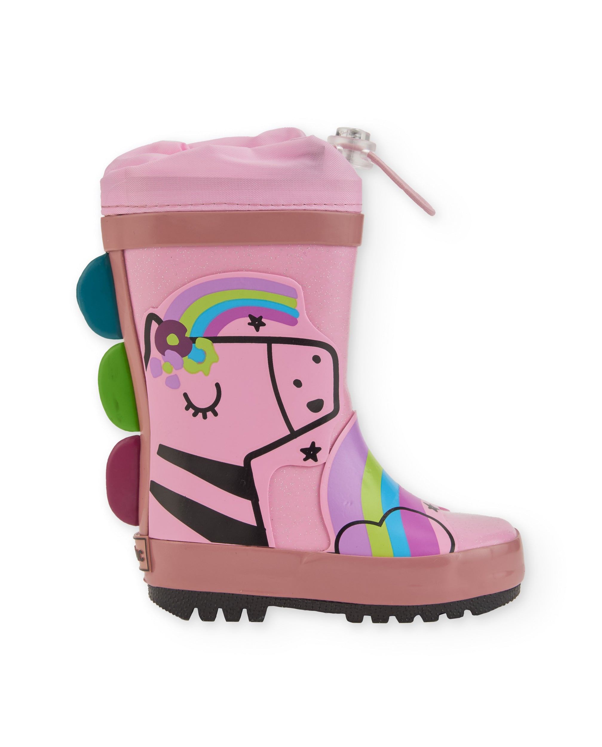 Botas de agua para niña en rosa con diseño de unicornio
