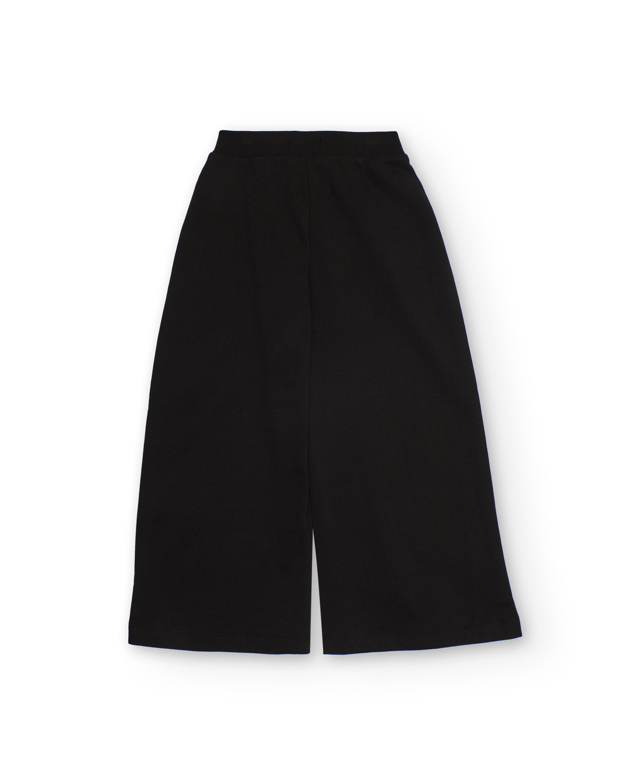 Pantalón ancho para niña en negro con cintura ajustable
