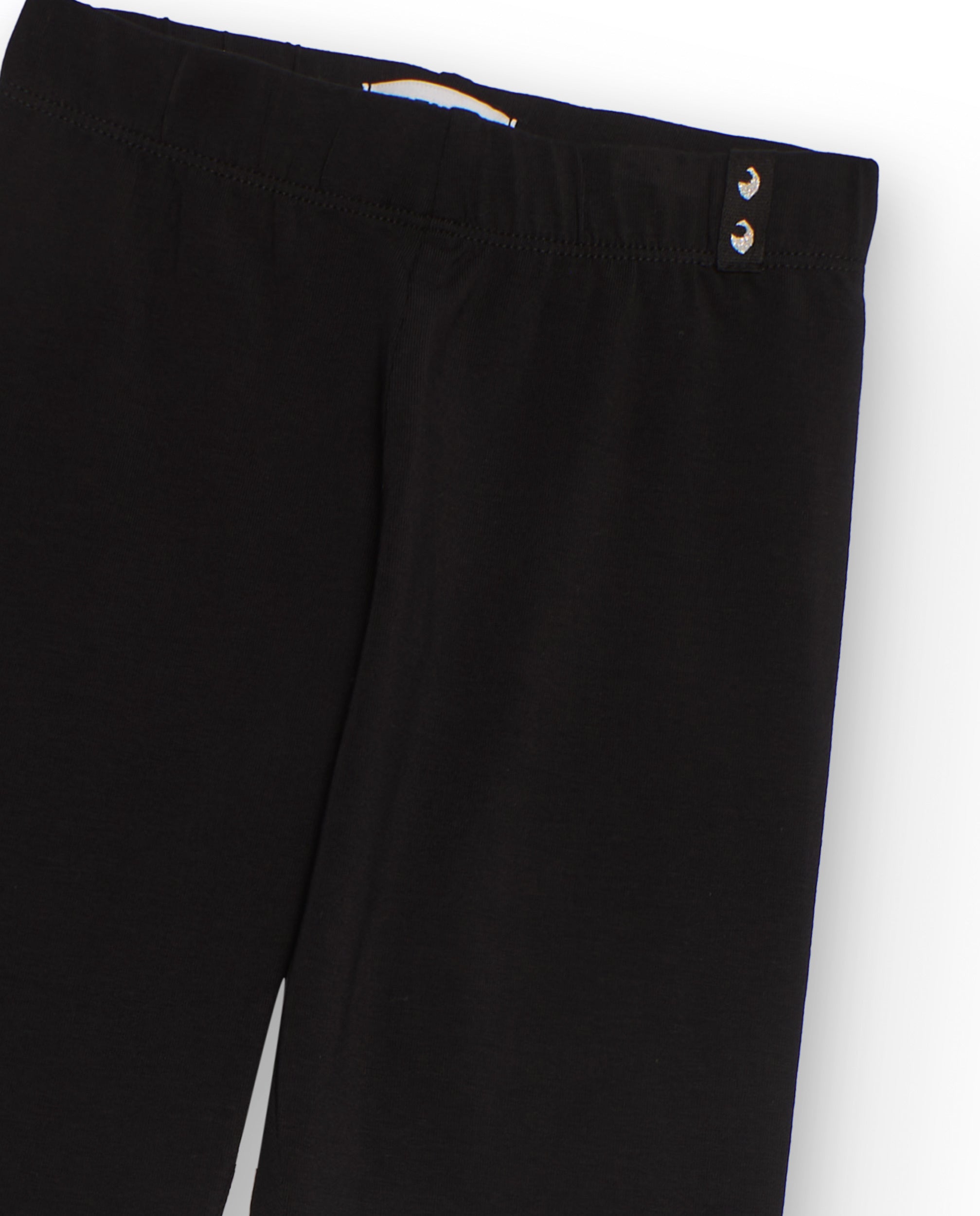 Leggings negros para niña con cintura elástica