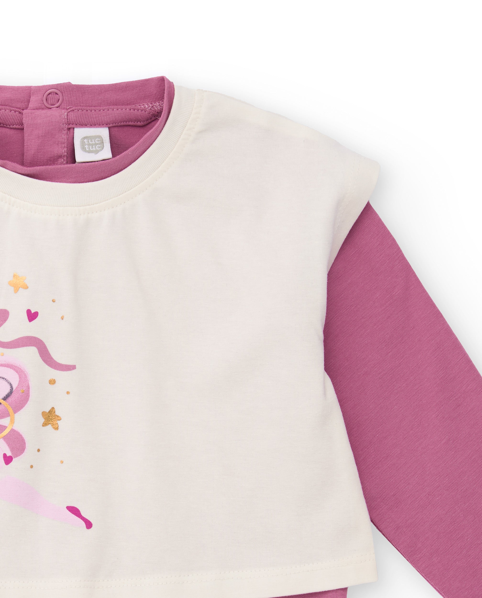 Camiseta de manga larga de niña con estampado de bailarina