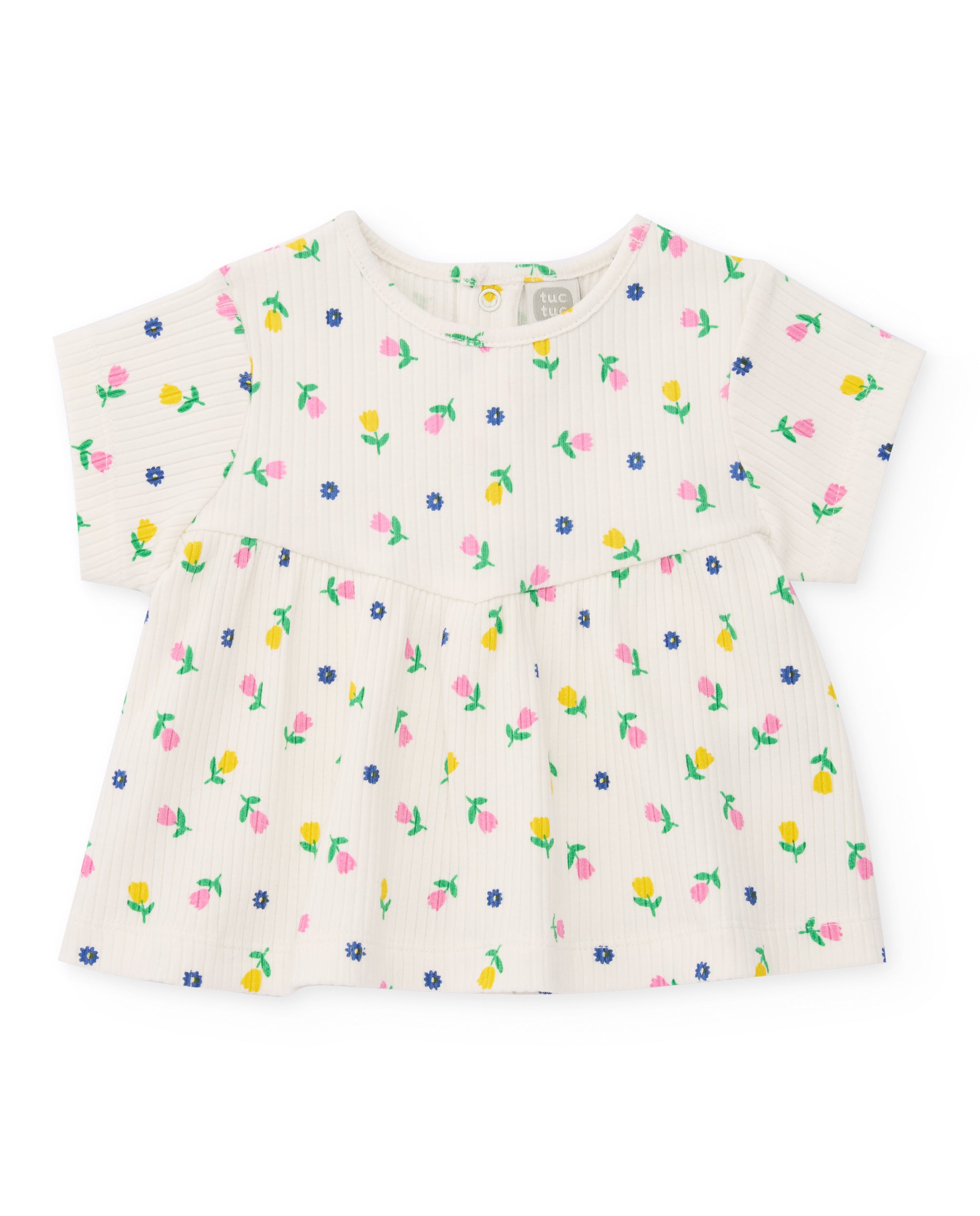 Conjunto de recién nacido de punto y diseño floral