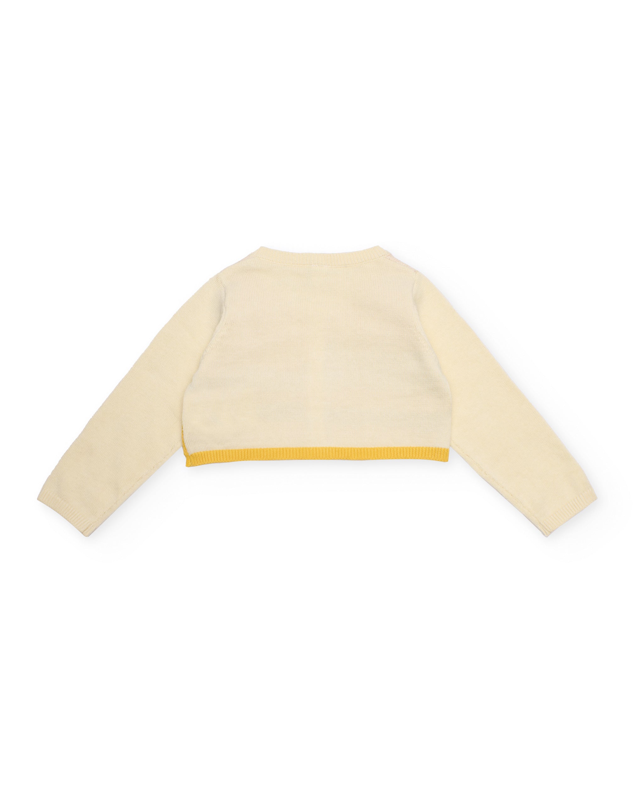 Chaqueta de recién nacido de tricot y motivos florales