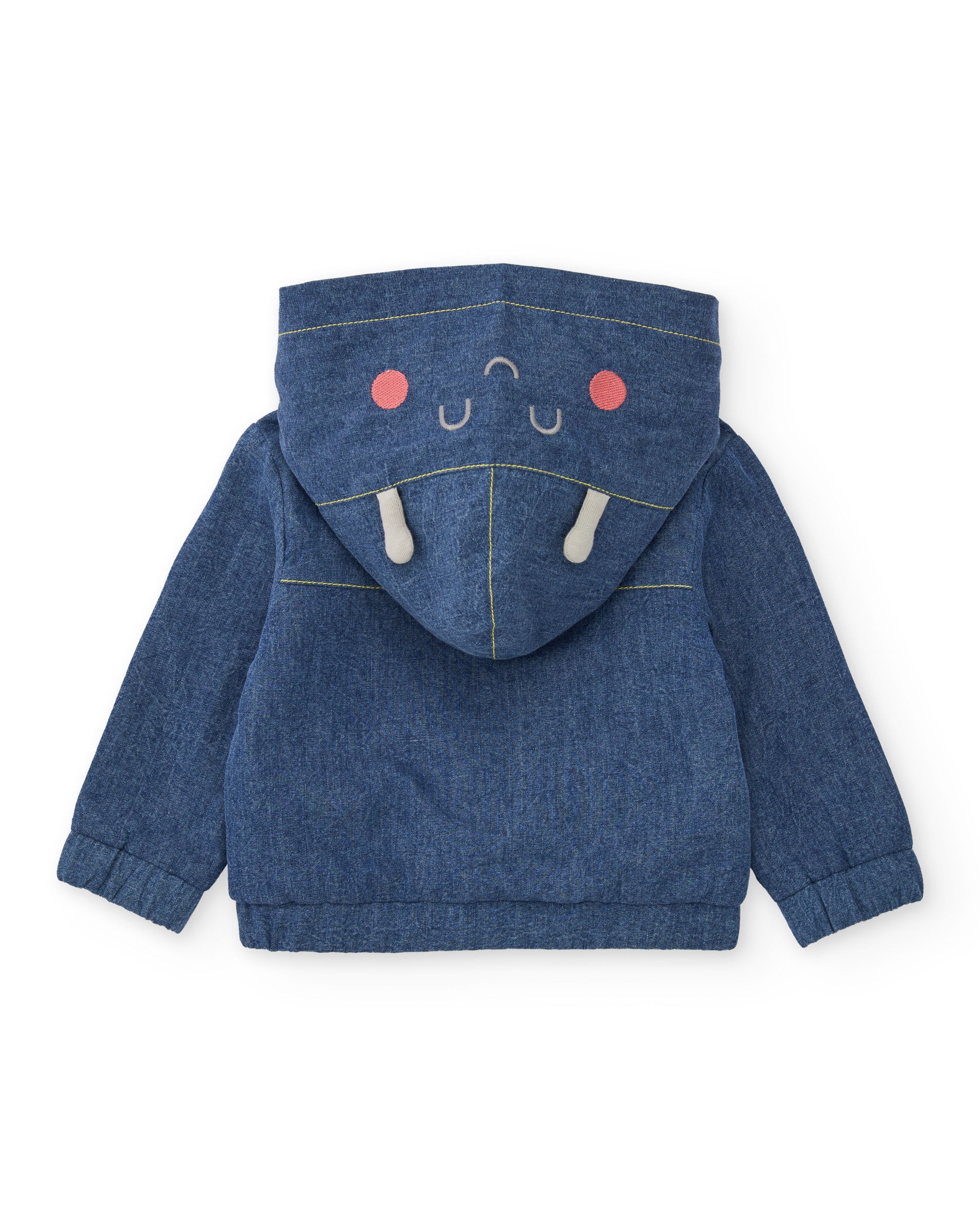 Chaqueta de recién nacido de plana en denim