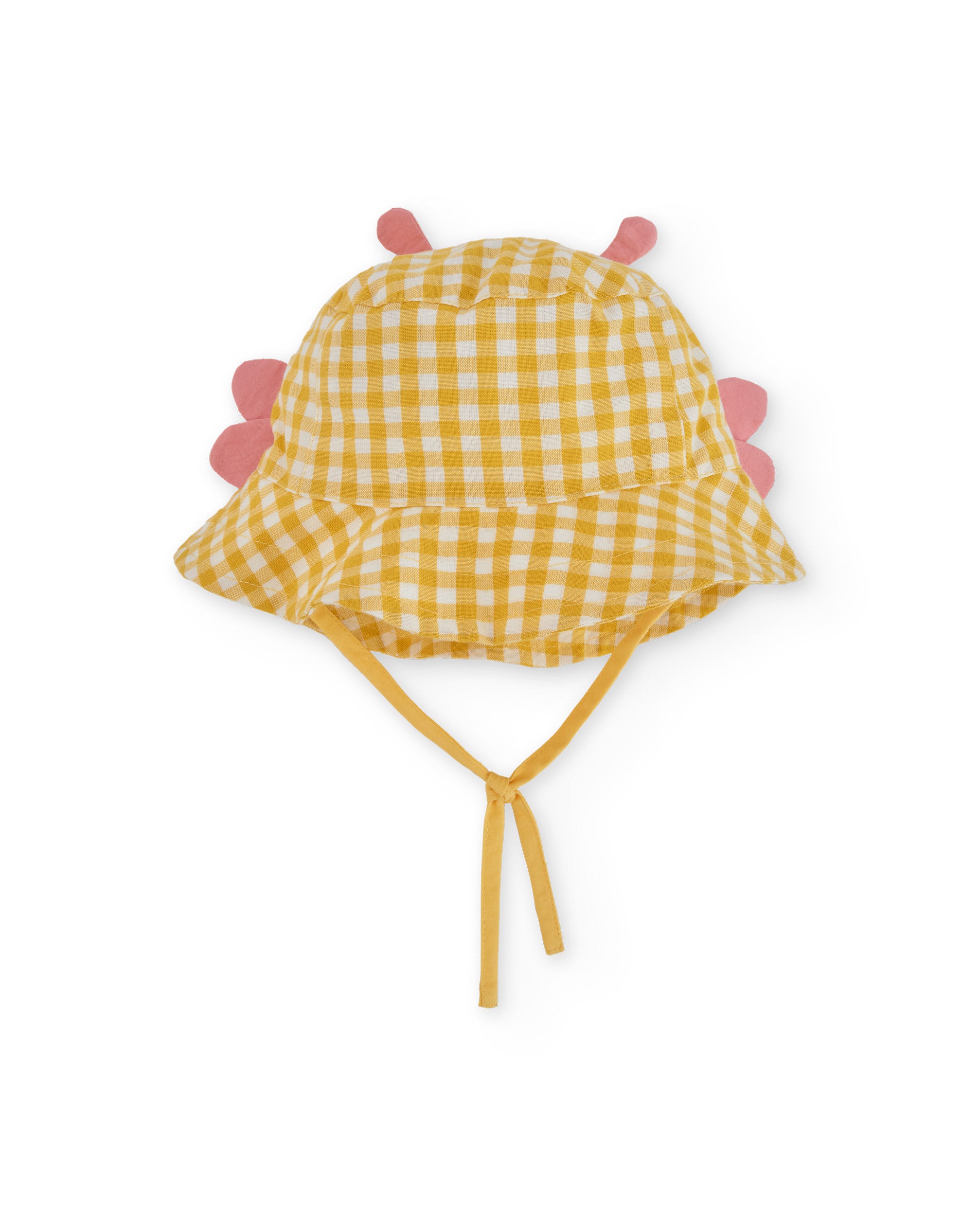 Gorro de recién nacido de plana y estampado vichy