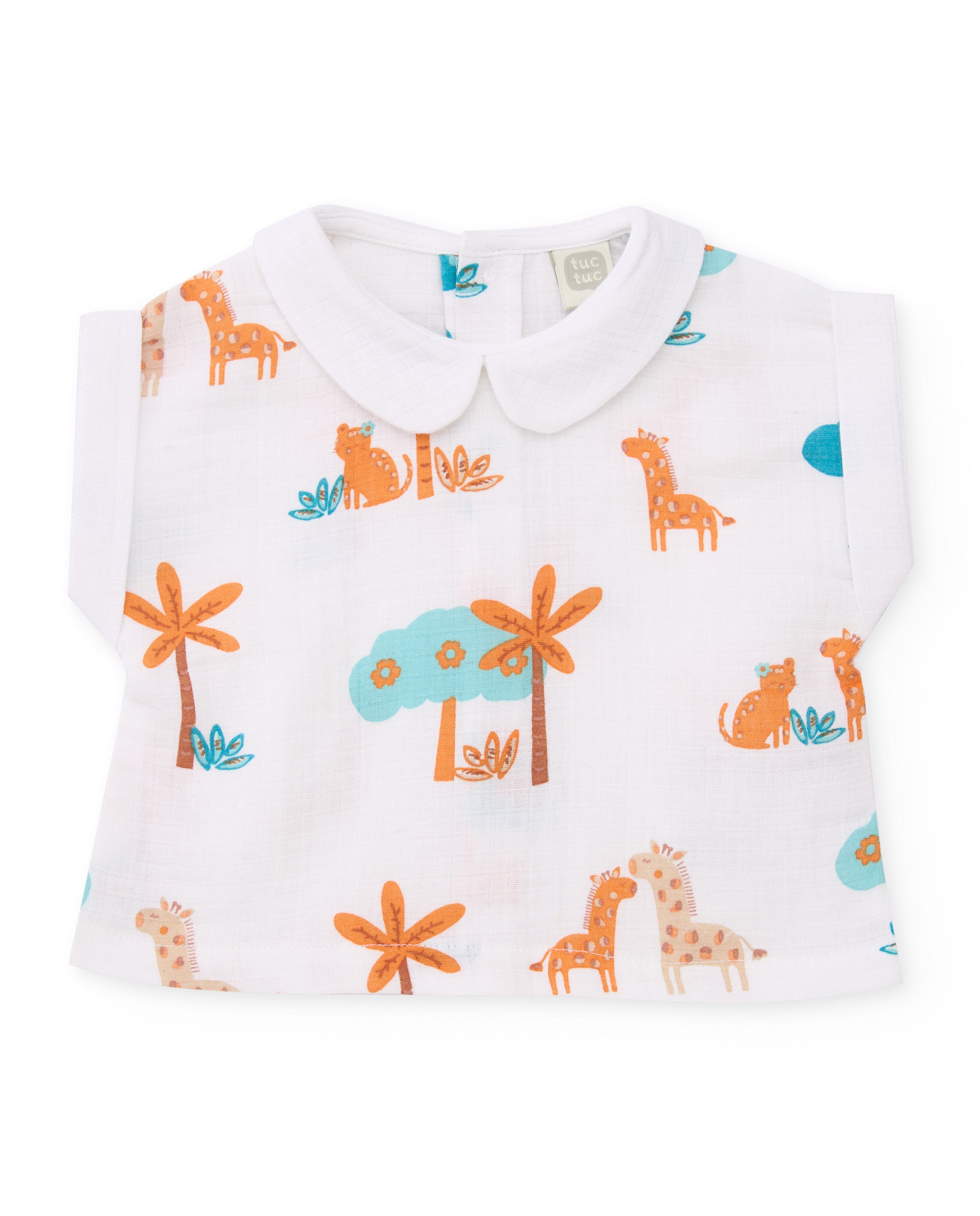 Conjunto de recién nacido de plana y estampado jirafas