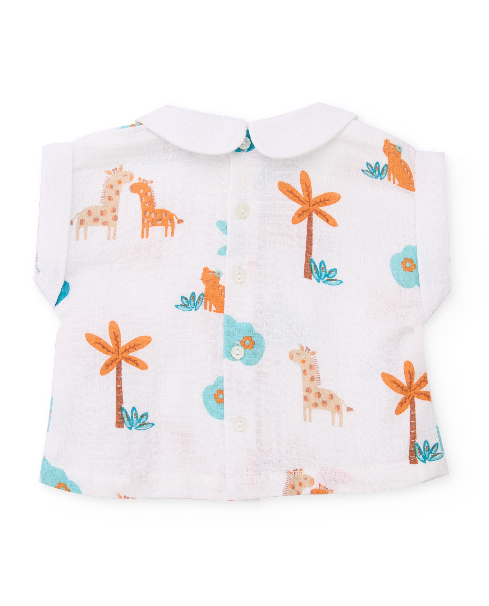 Conjunto de recién nacido de plana y estampado jirafas