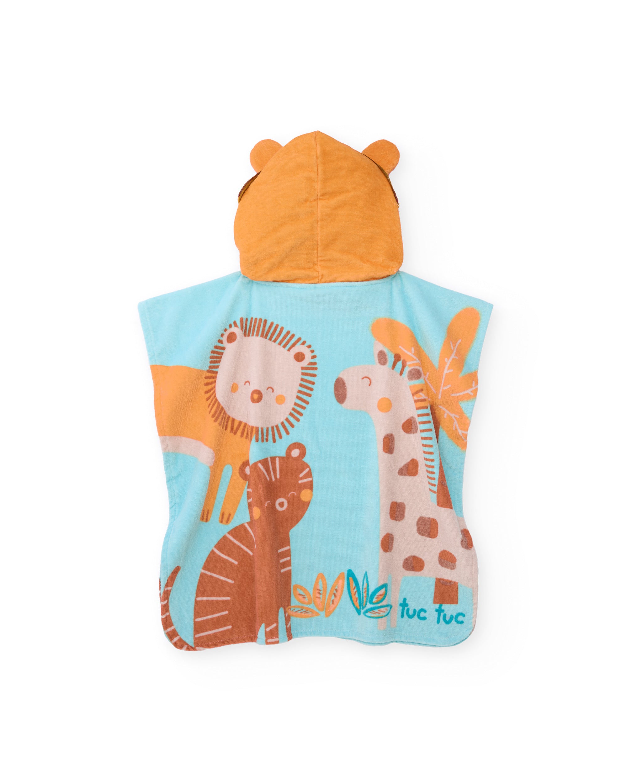 Toalla poncho de recién nacido de punto con capucha