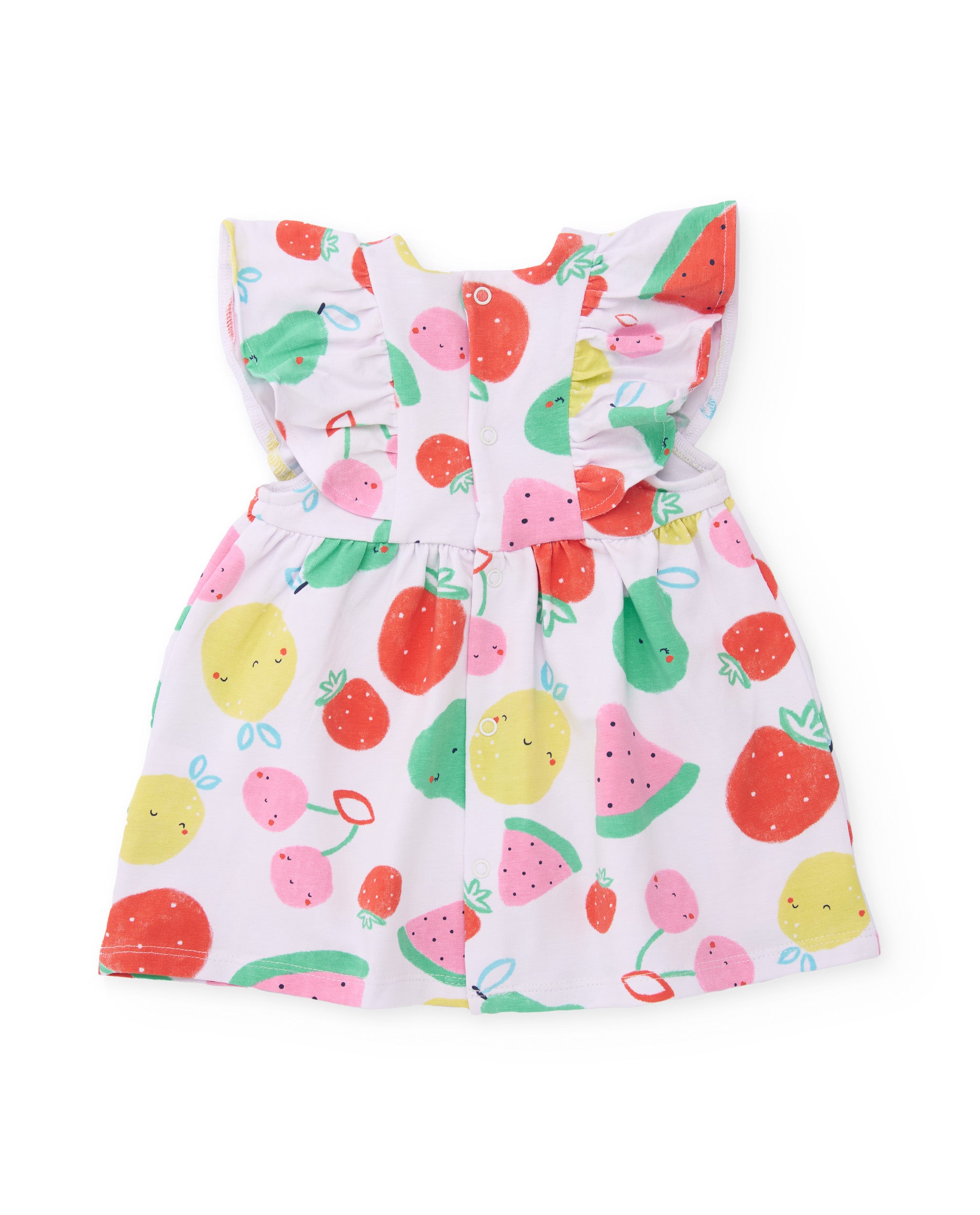 Vestido de recién nacido de punto y diseño de frutas