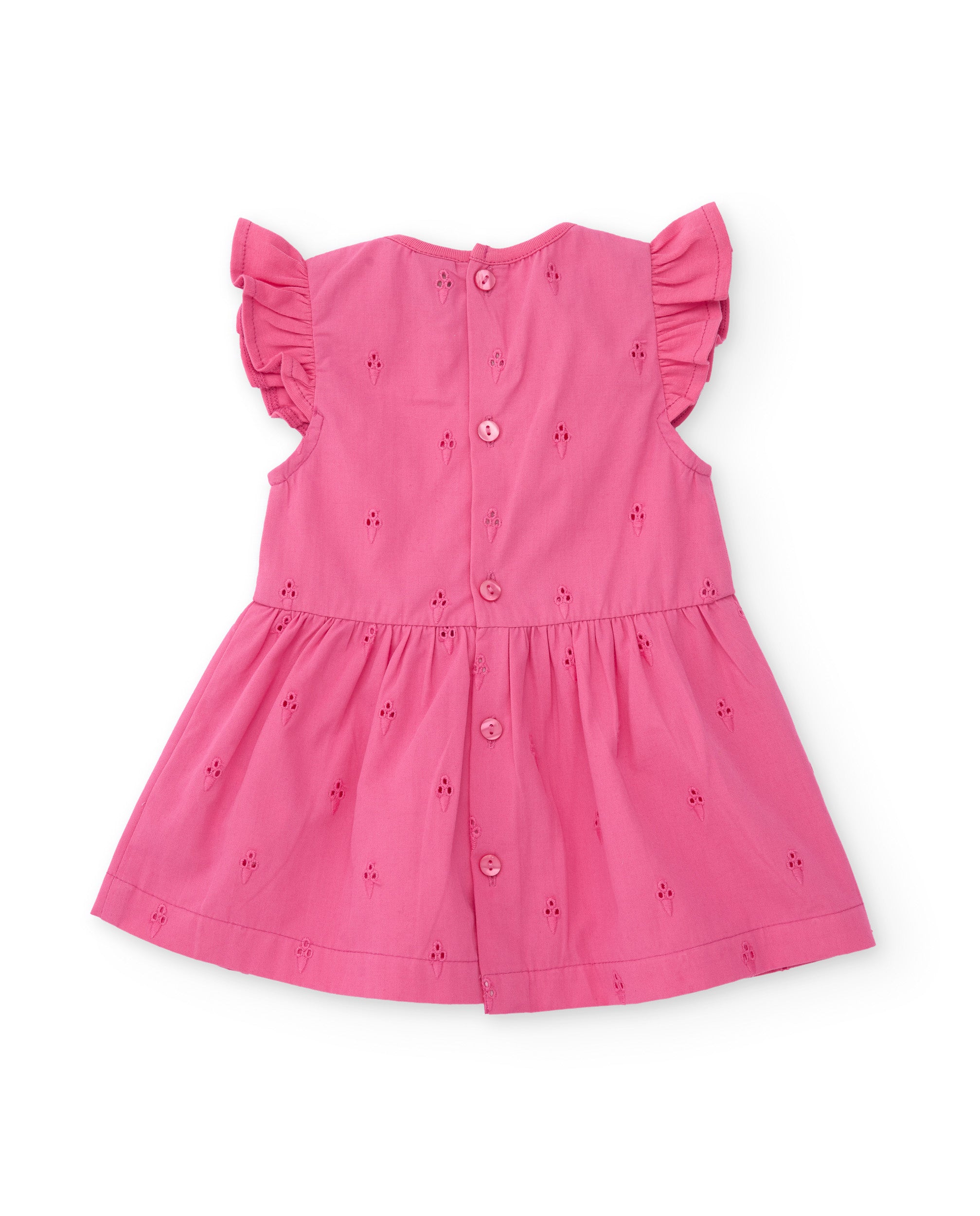 Vestido de recién nacido de plana con delicados bordados