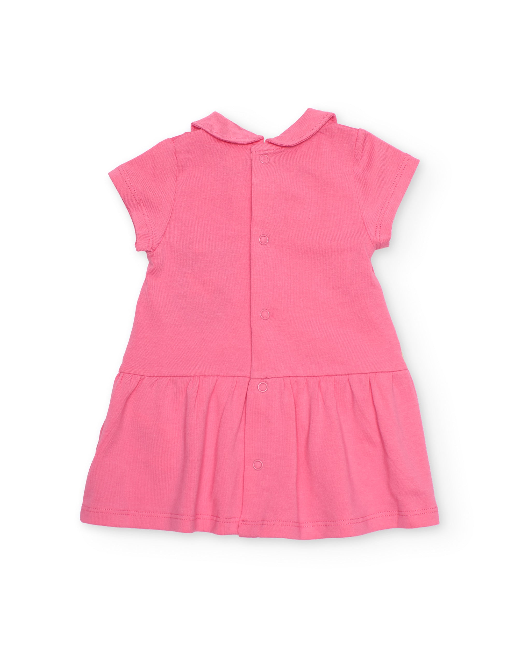 Vestido de recién nacido de punto con falda fruncida