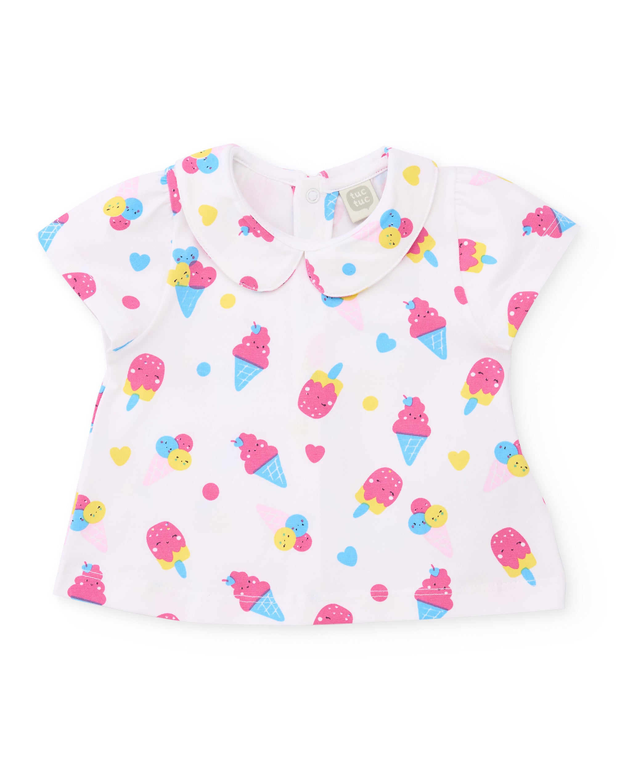 Conjunto de recién nacido de punto y estampado de helados