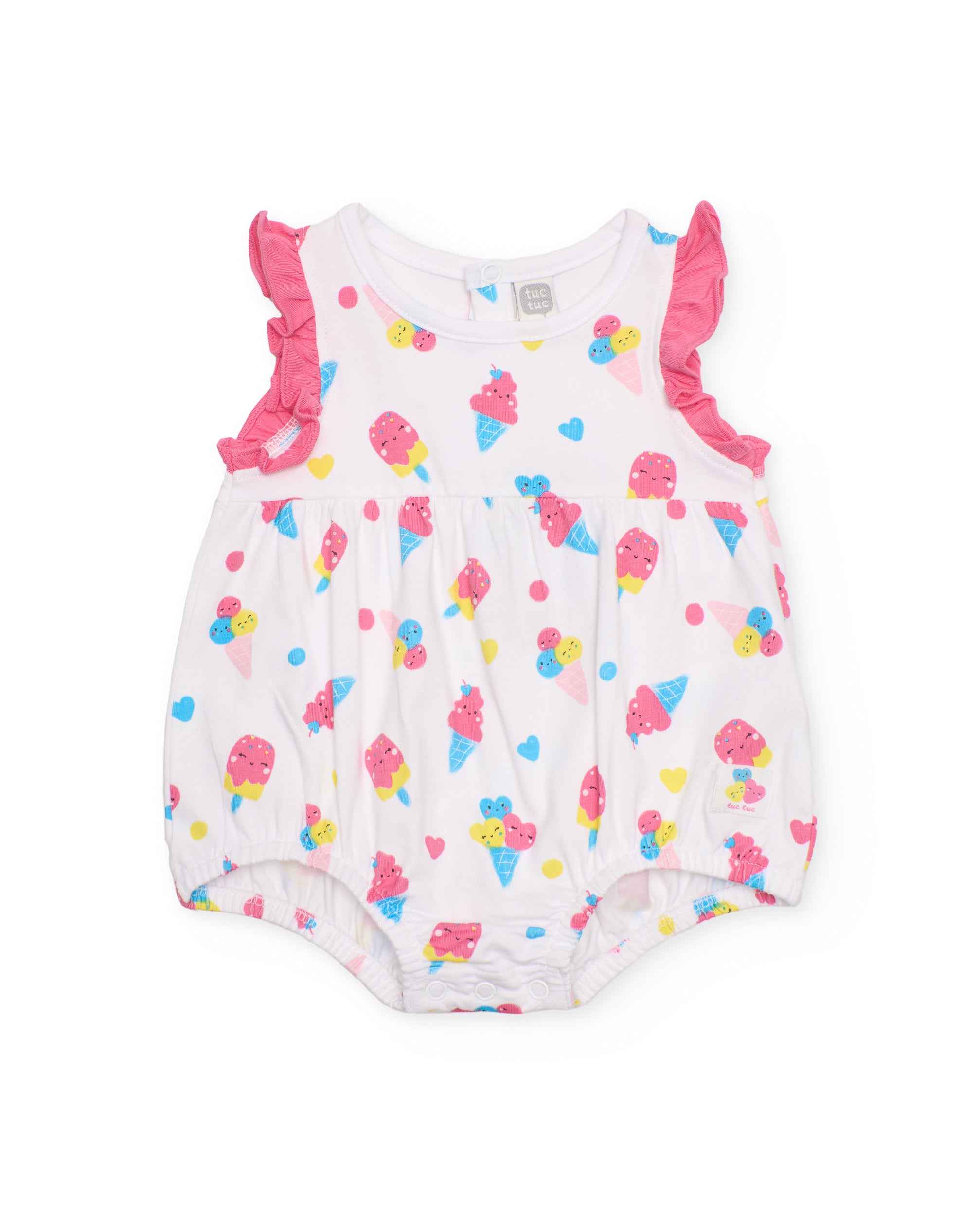 Pelele de recién nacido de punto y estampado de helados