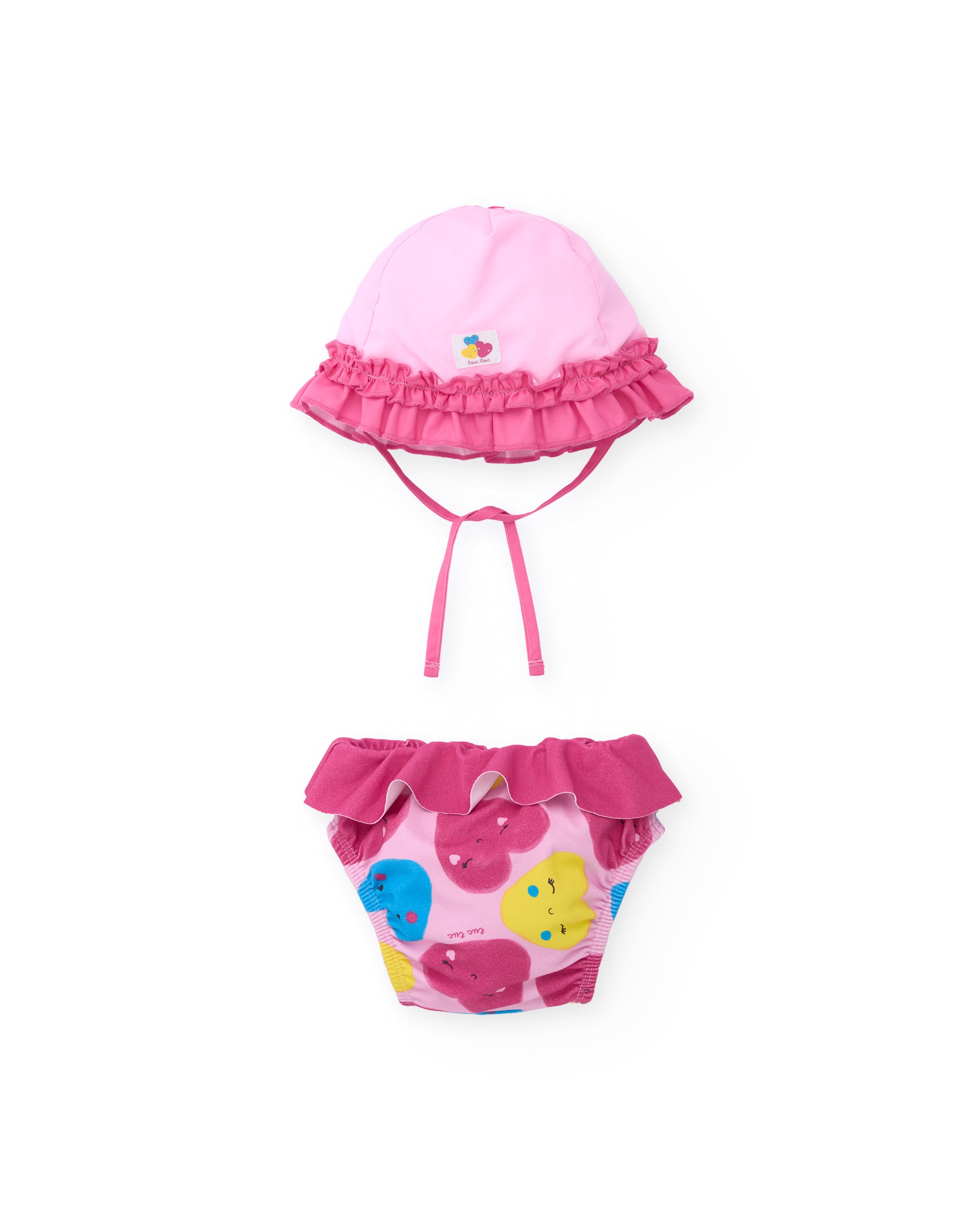 Bañador de recién nacido de plana con volante decorativo