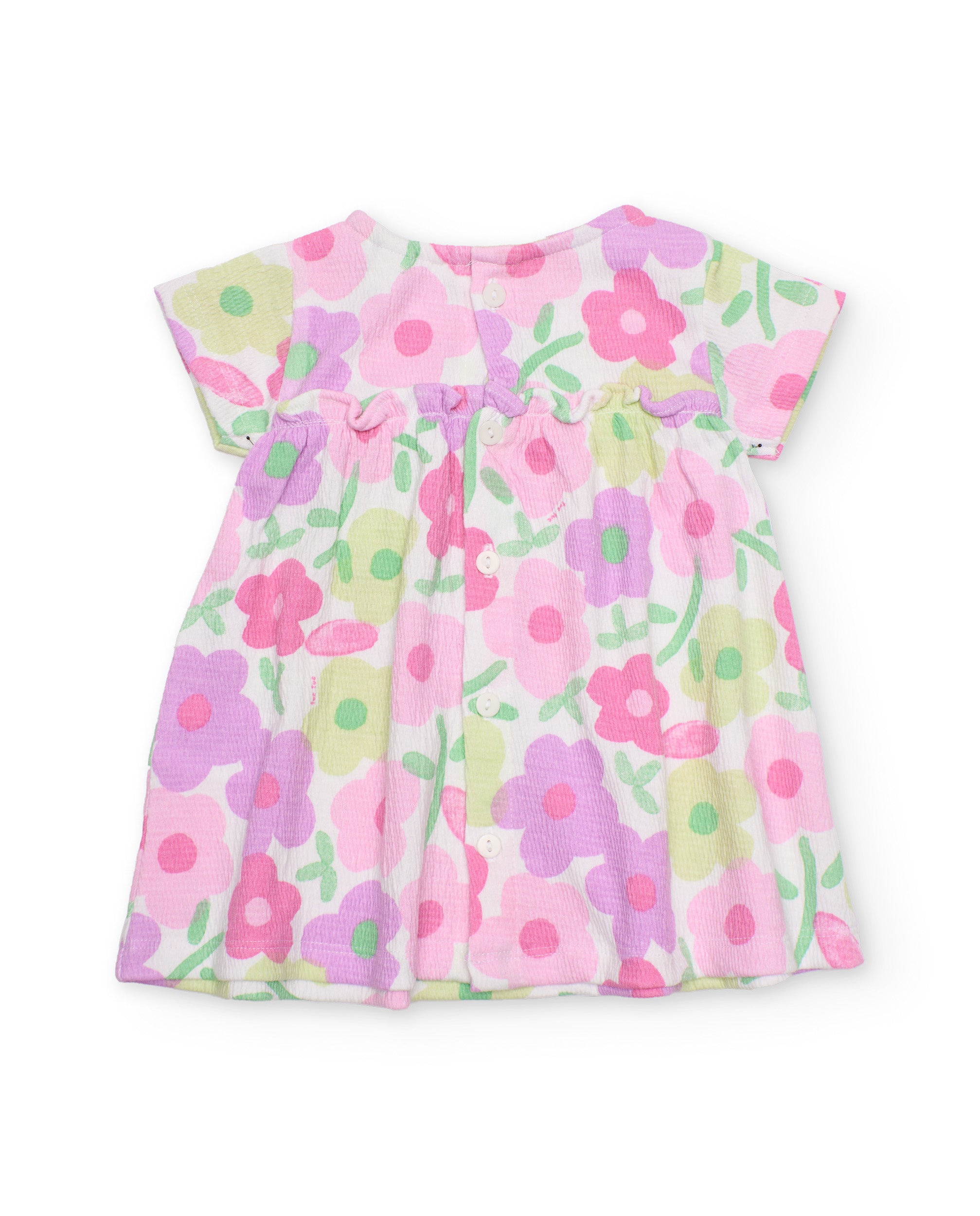 Vestido de recién nacido de punto y estampado floral