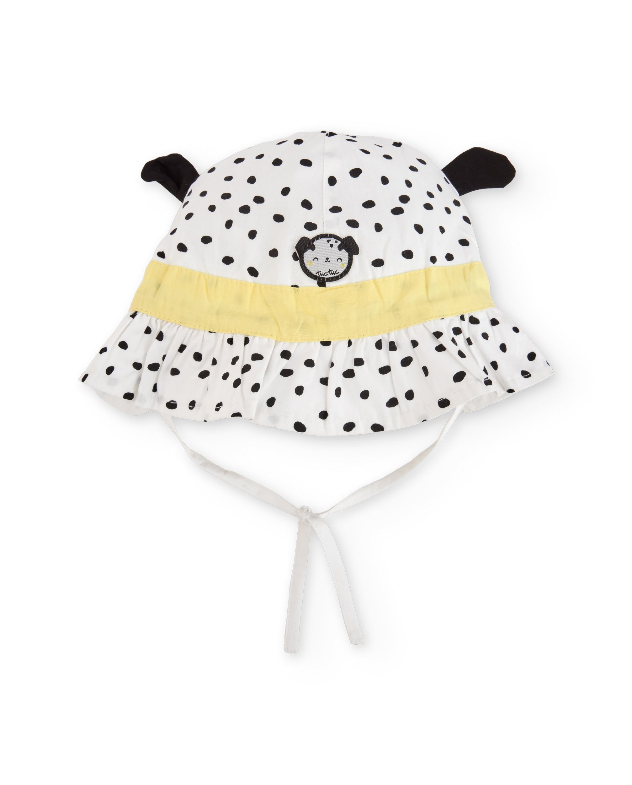 Gorro de recién nacido de plana y orejitas en relieve