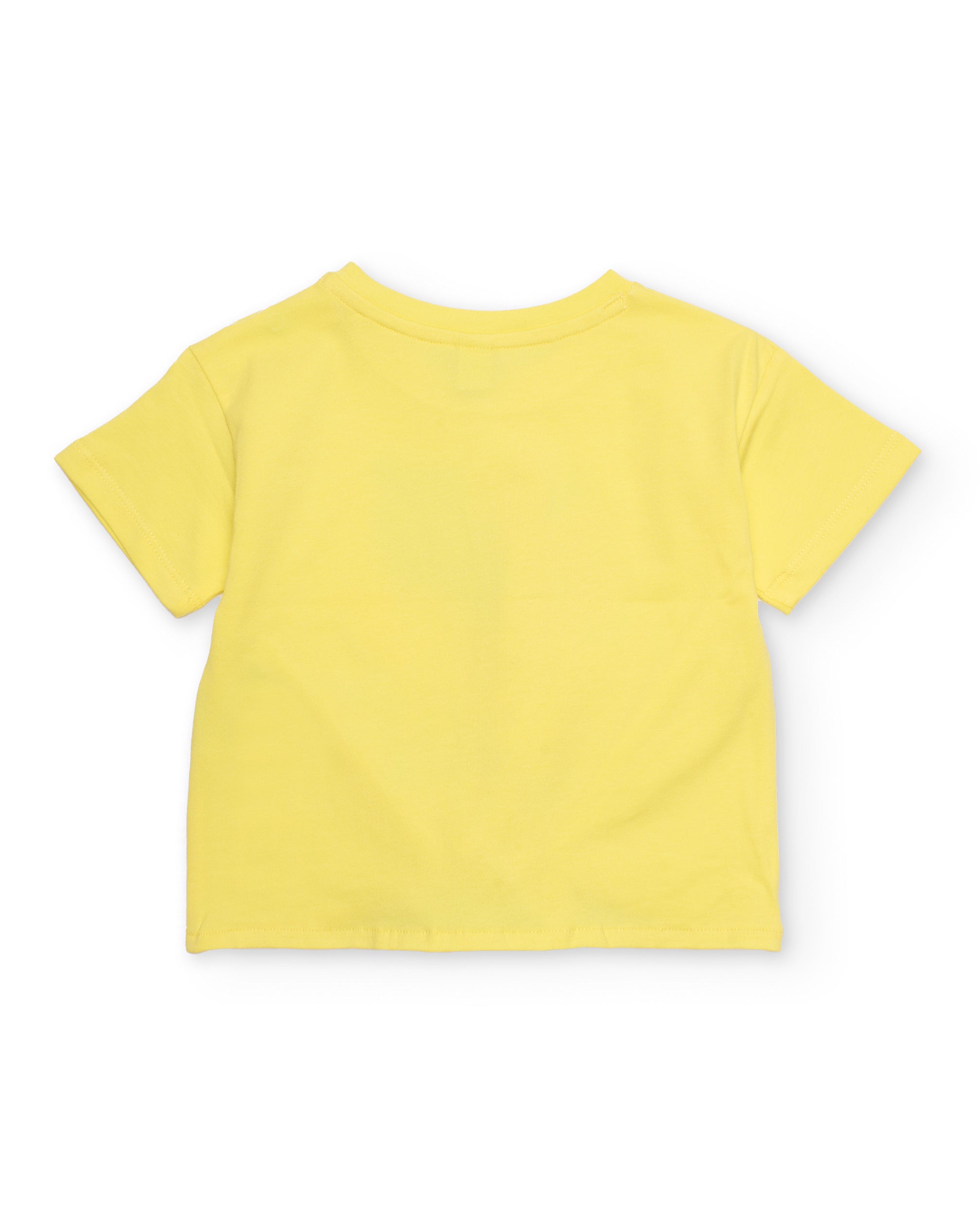 Camiseta de niña de punto y nudo decorativo