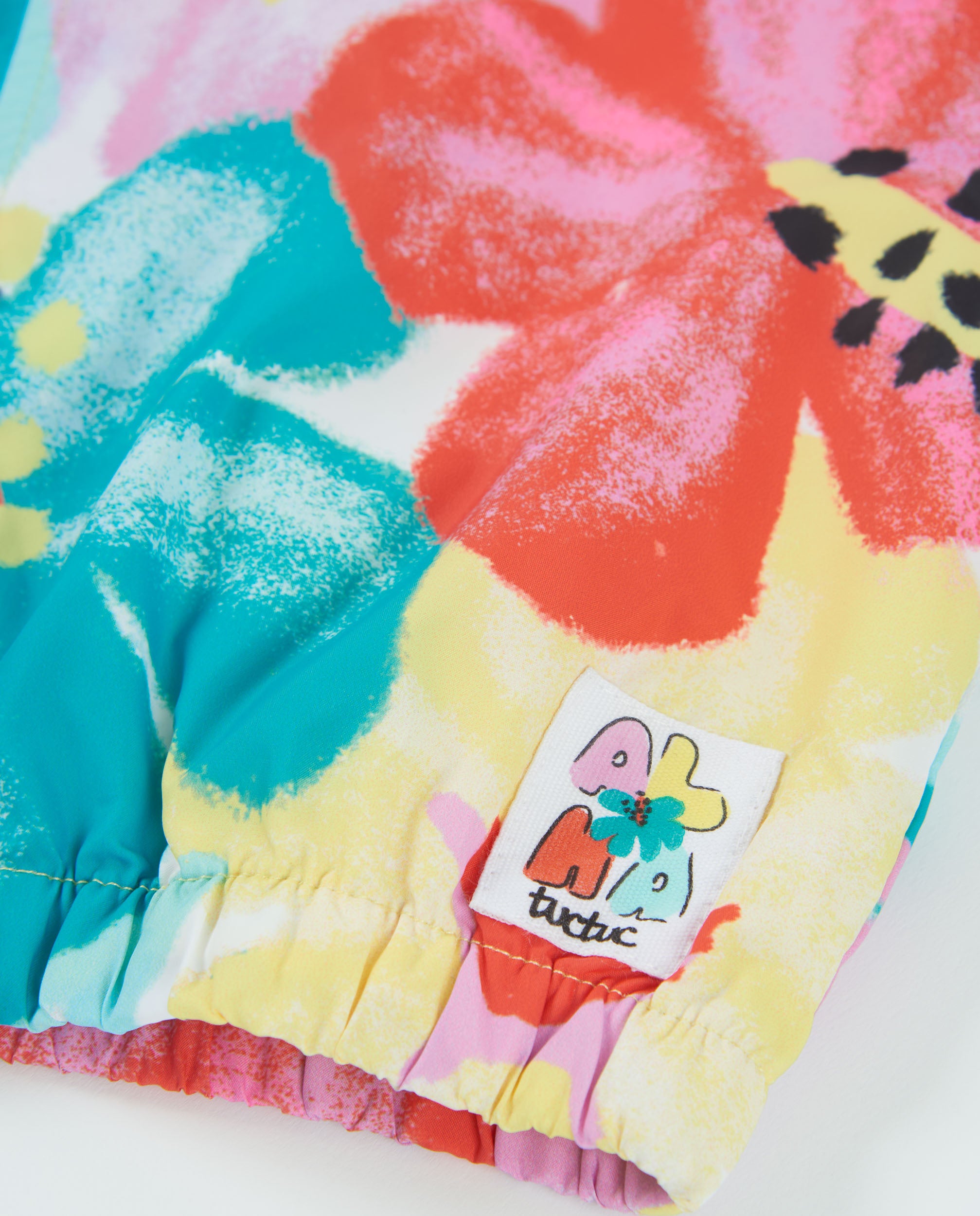 Chaqueta de niña de plana y estampado floral