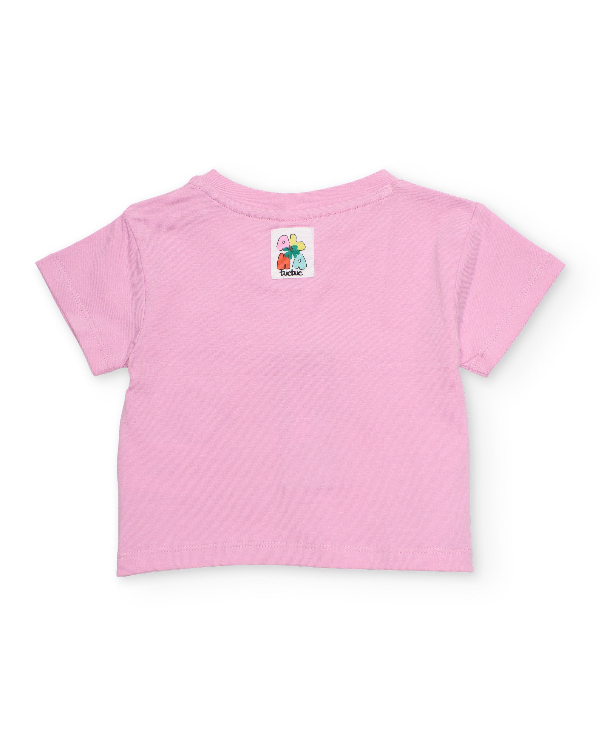 Camiseta de niña de punto y gran estampado floral