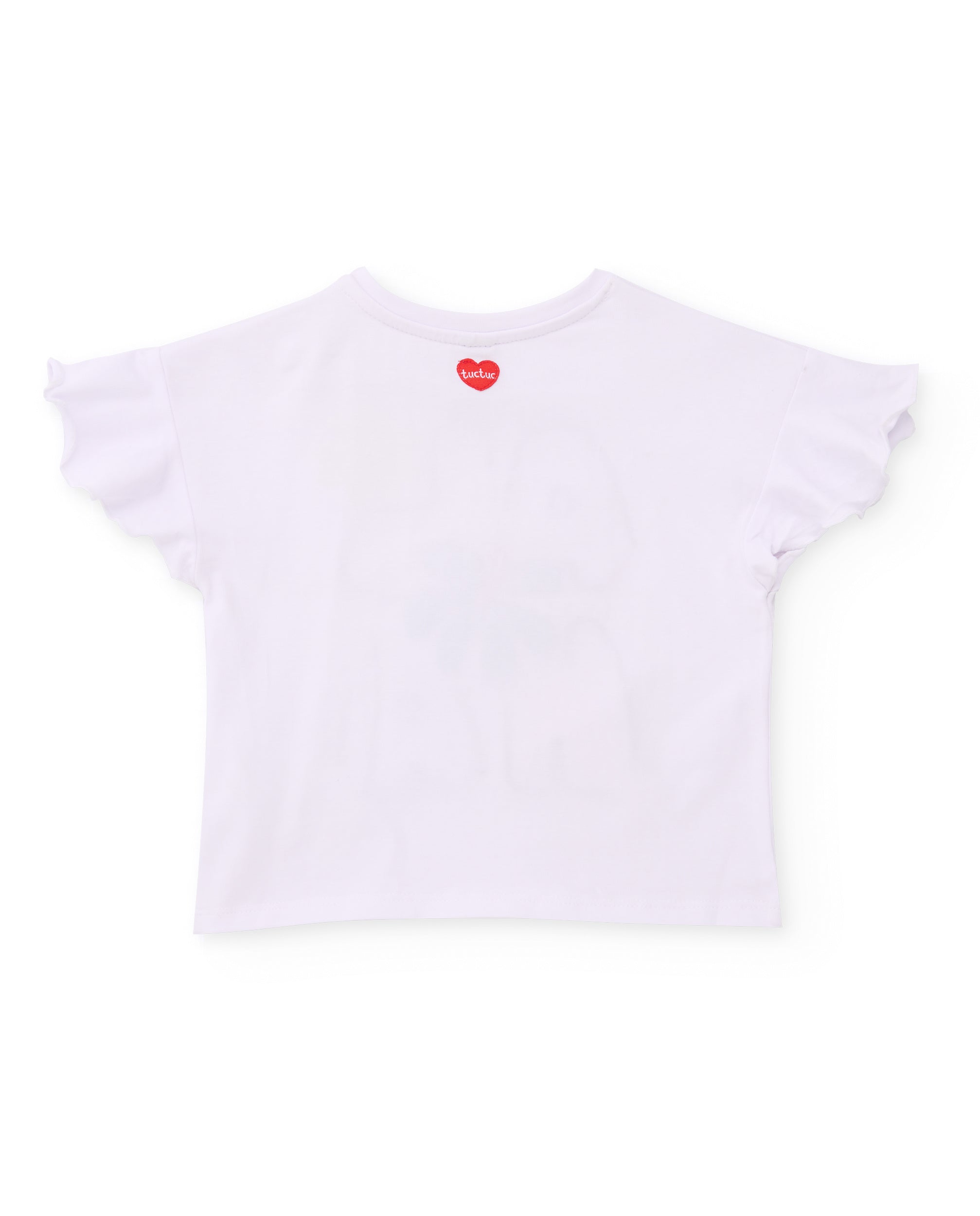 Camiseta de niña de punto y manga con volante