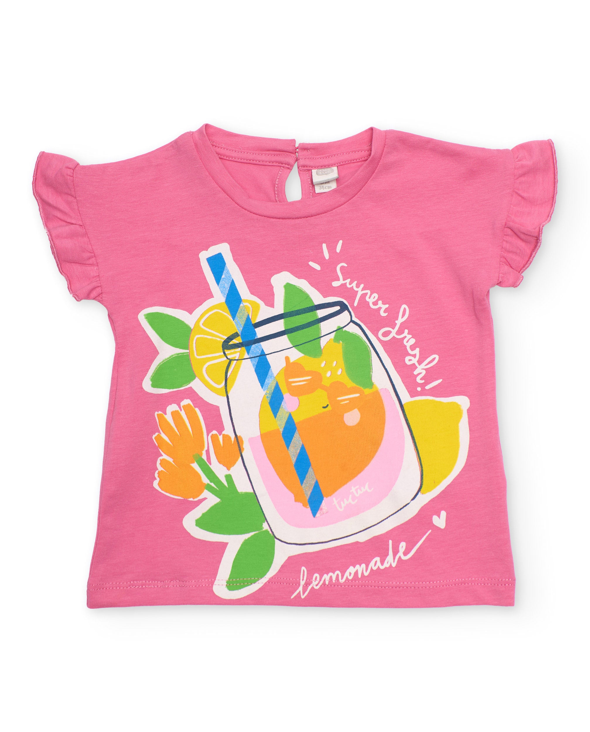 Camiseta de niña de punto con motivo de limonada