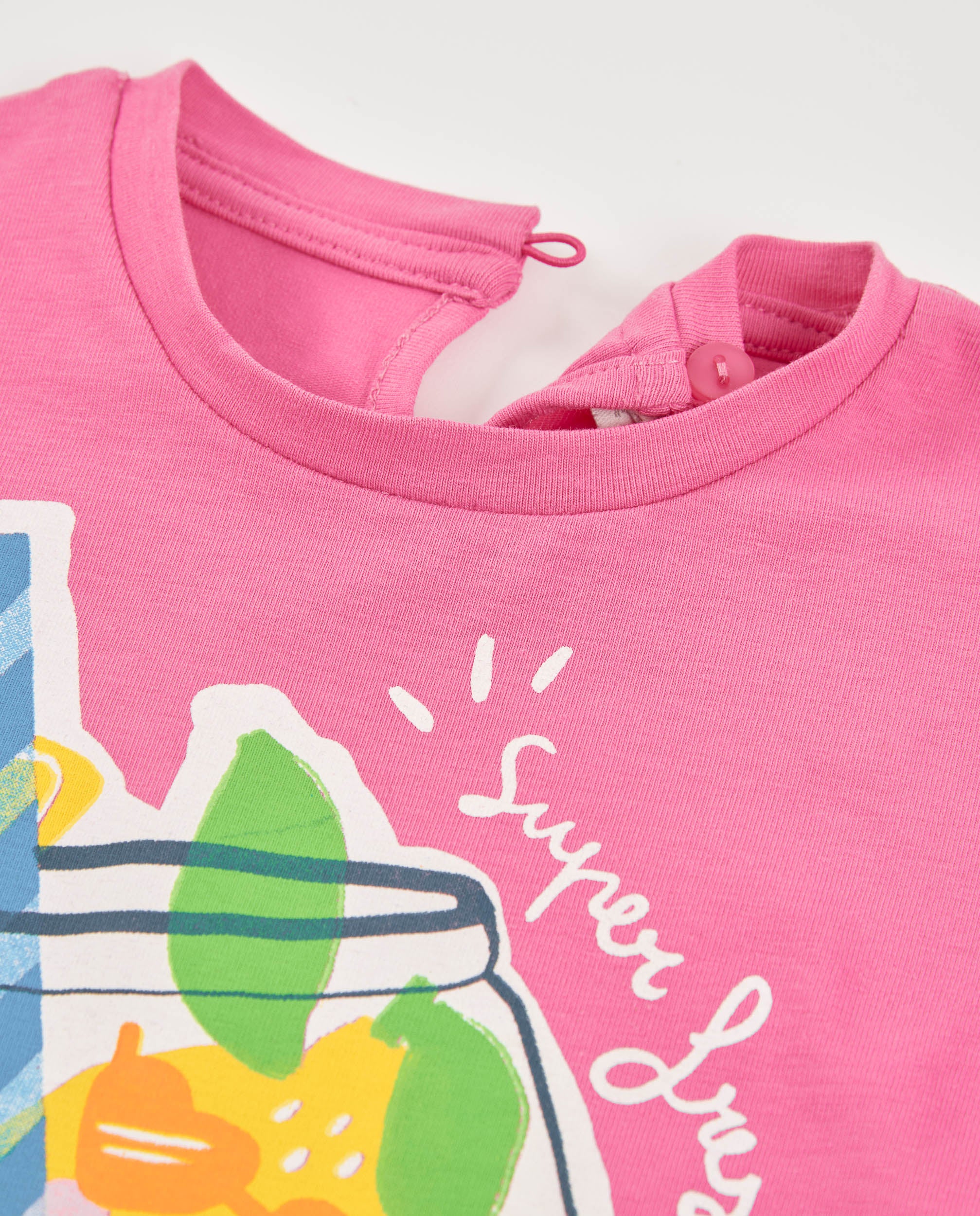 Camiseta de niña de punto con motivo de limonada