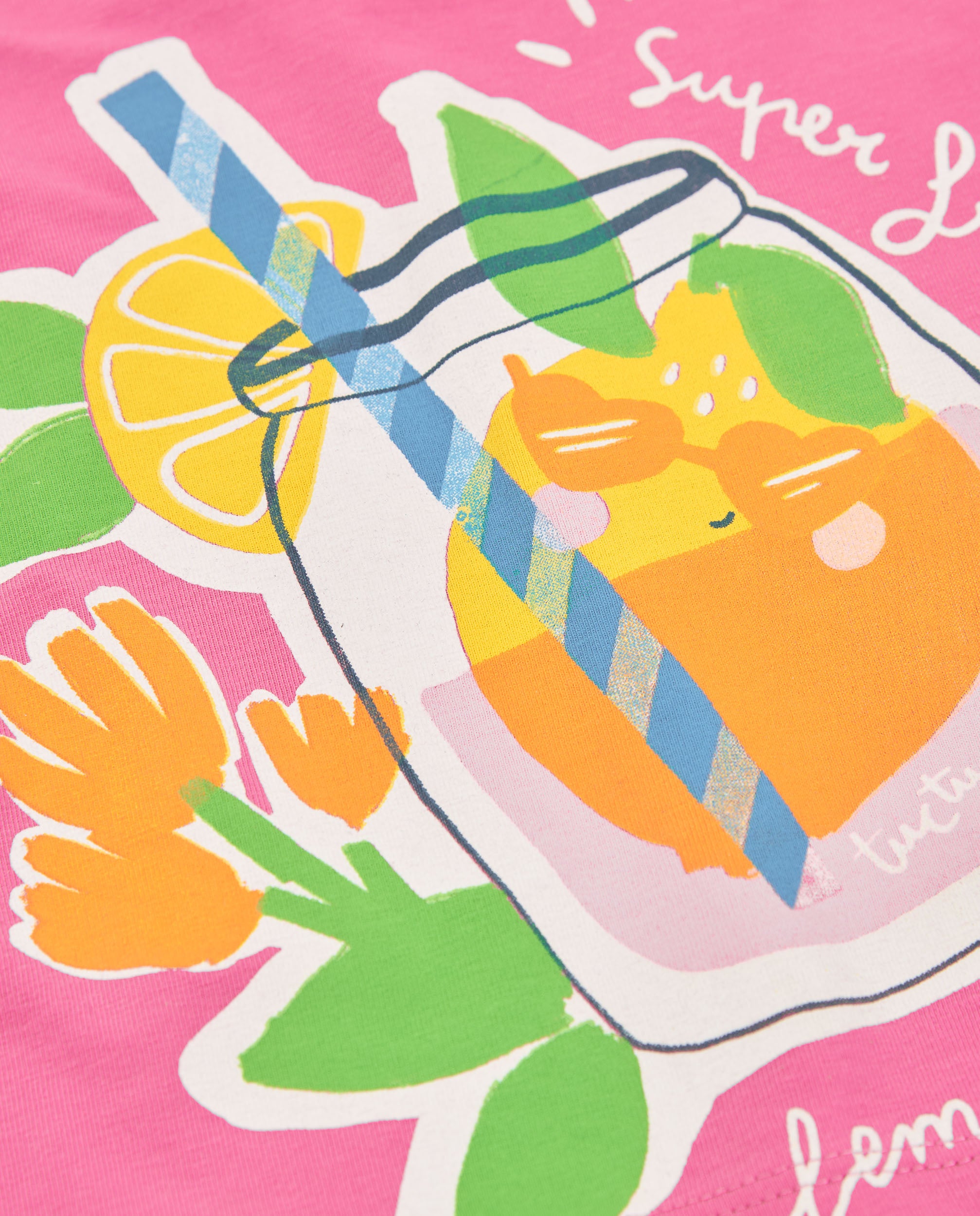 Camiseta de niña de punto con motivo de limonada