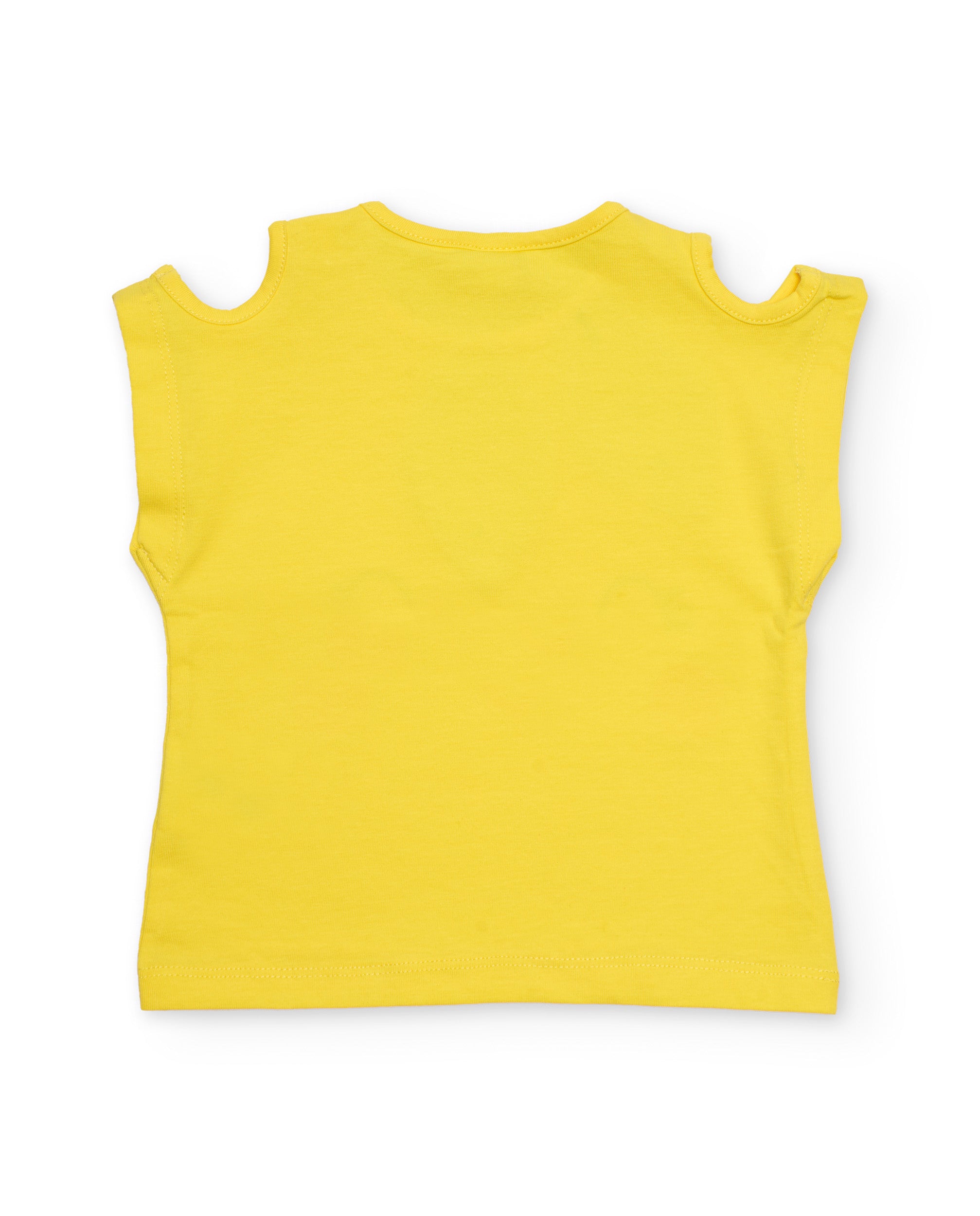 Conjunto de niña de punto y aberturas en hombros