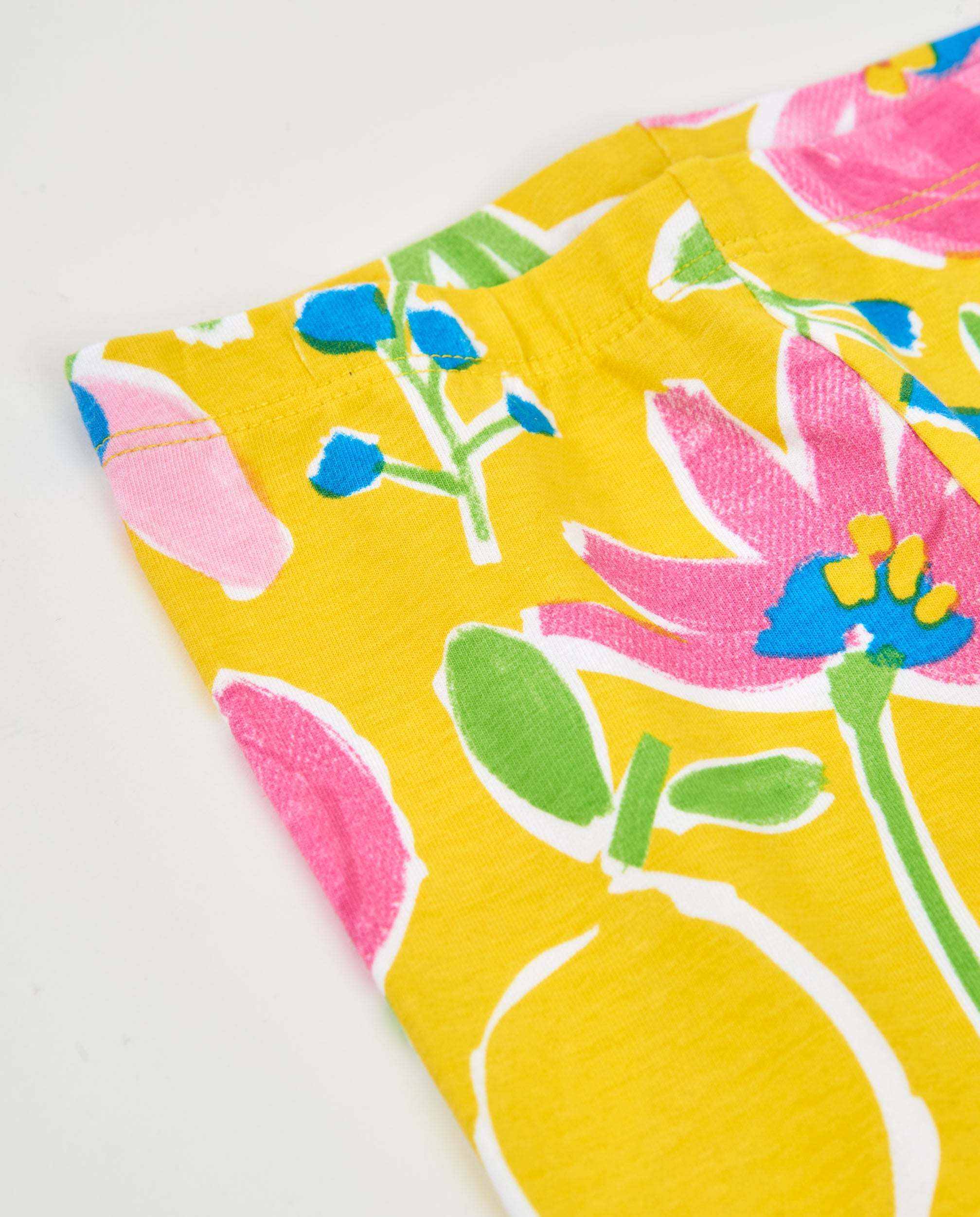 Leggings de niña de punto y estampado floral