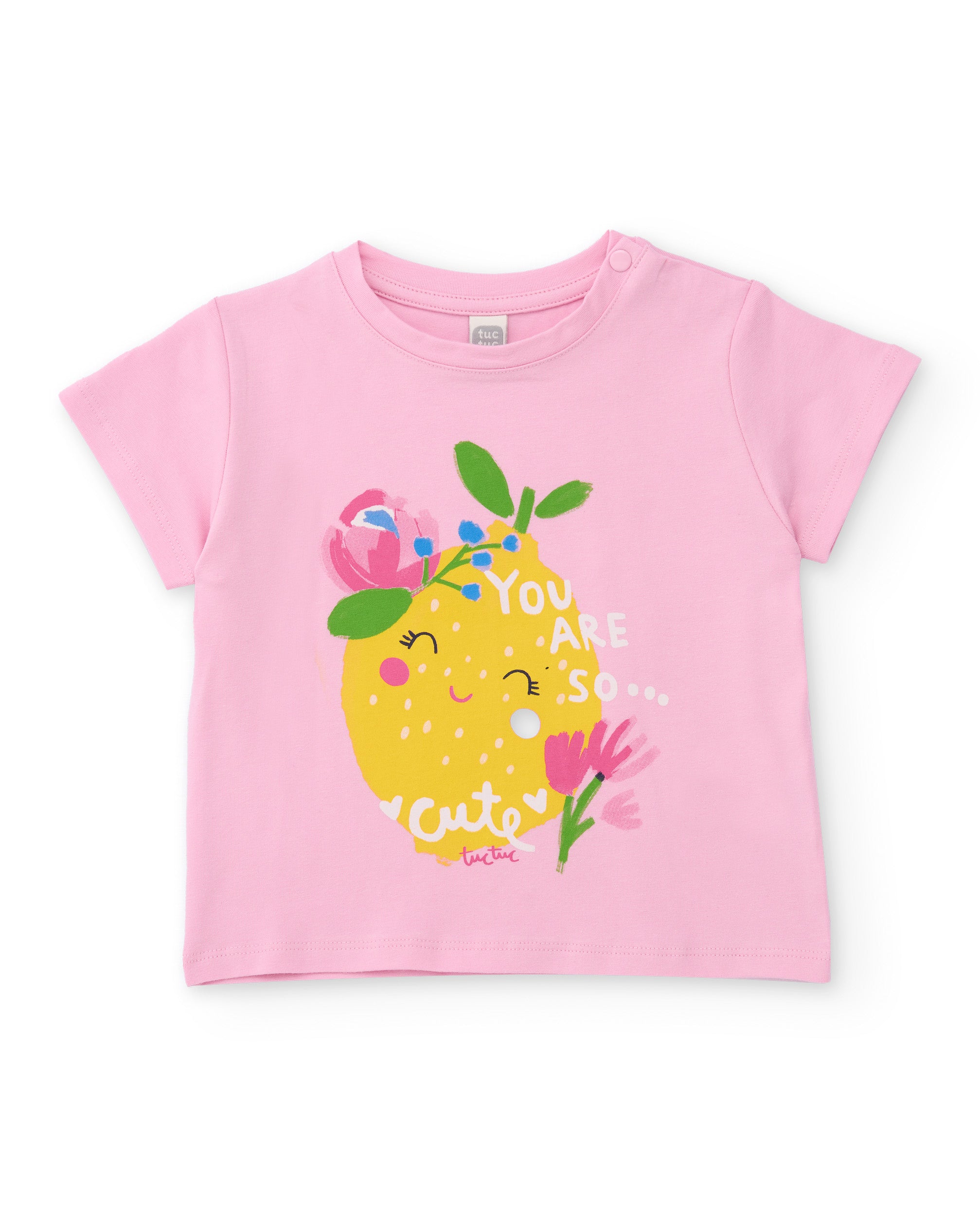 Camiseta de niña de punto con diseño de limón