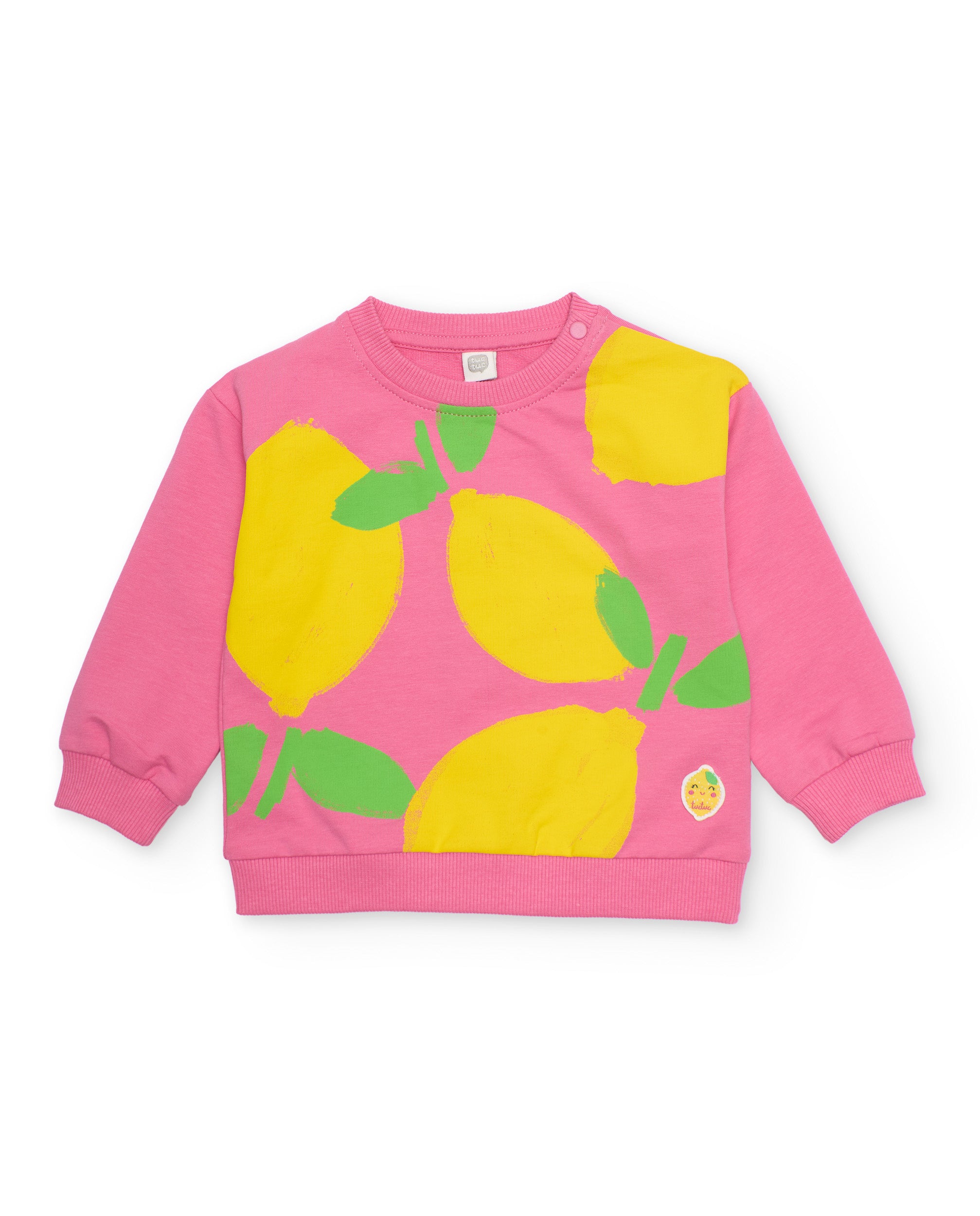 Sudadera de niña de punto con cierre en hombro