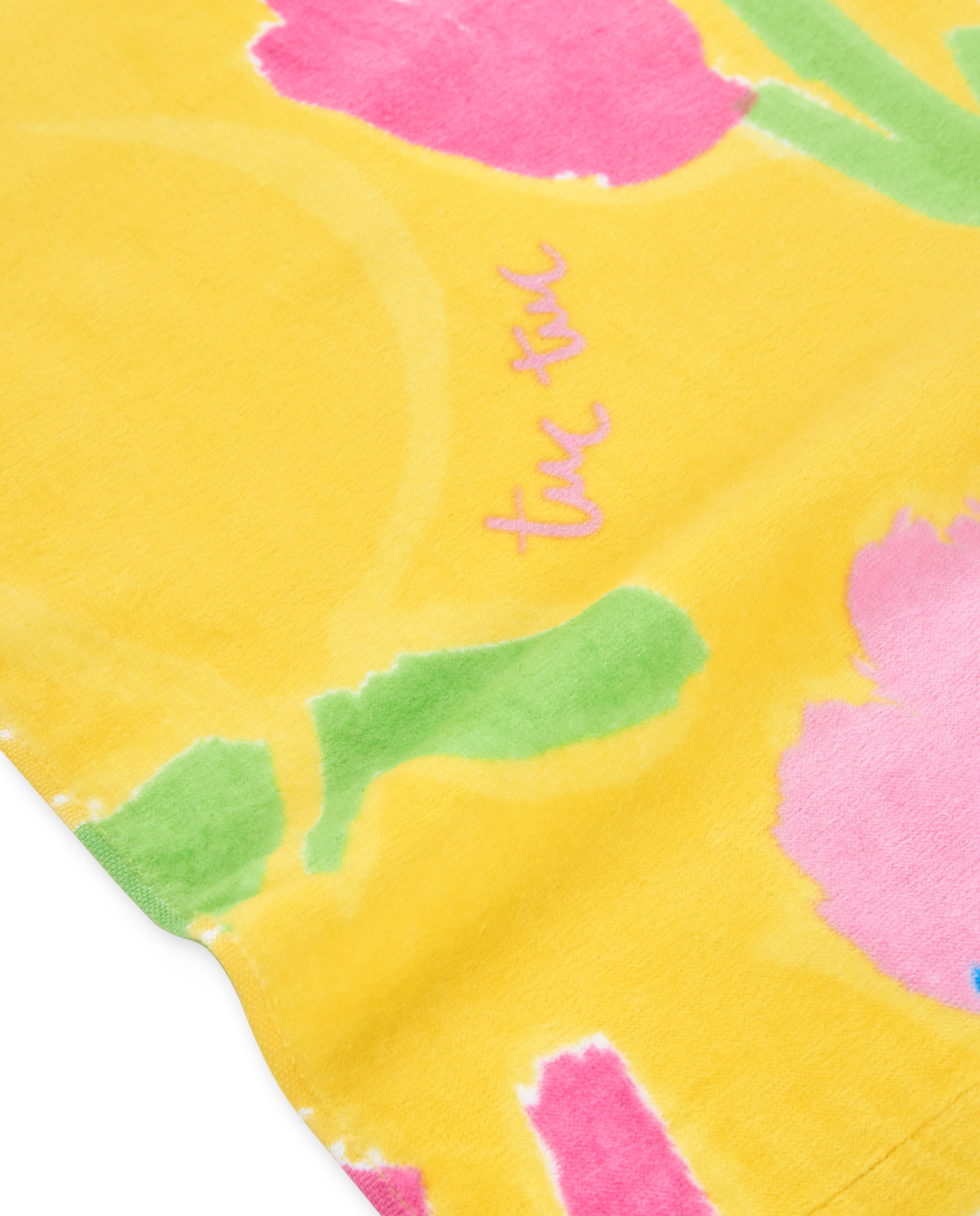 Toalla de niña de punto y estampado floral