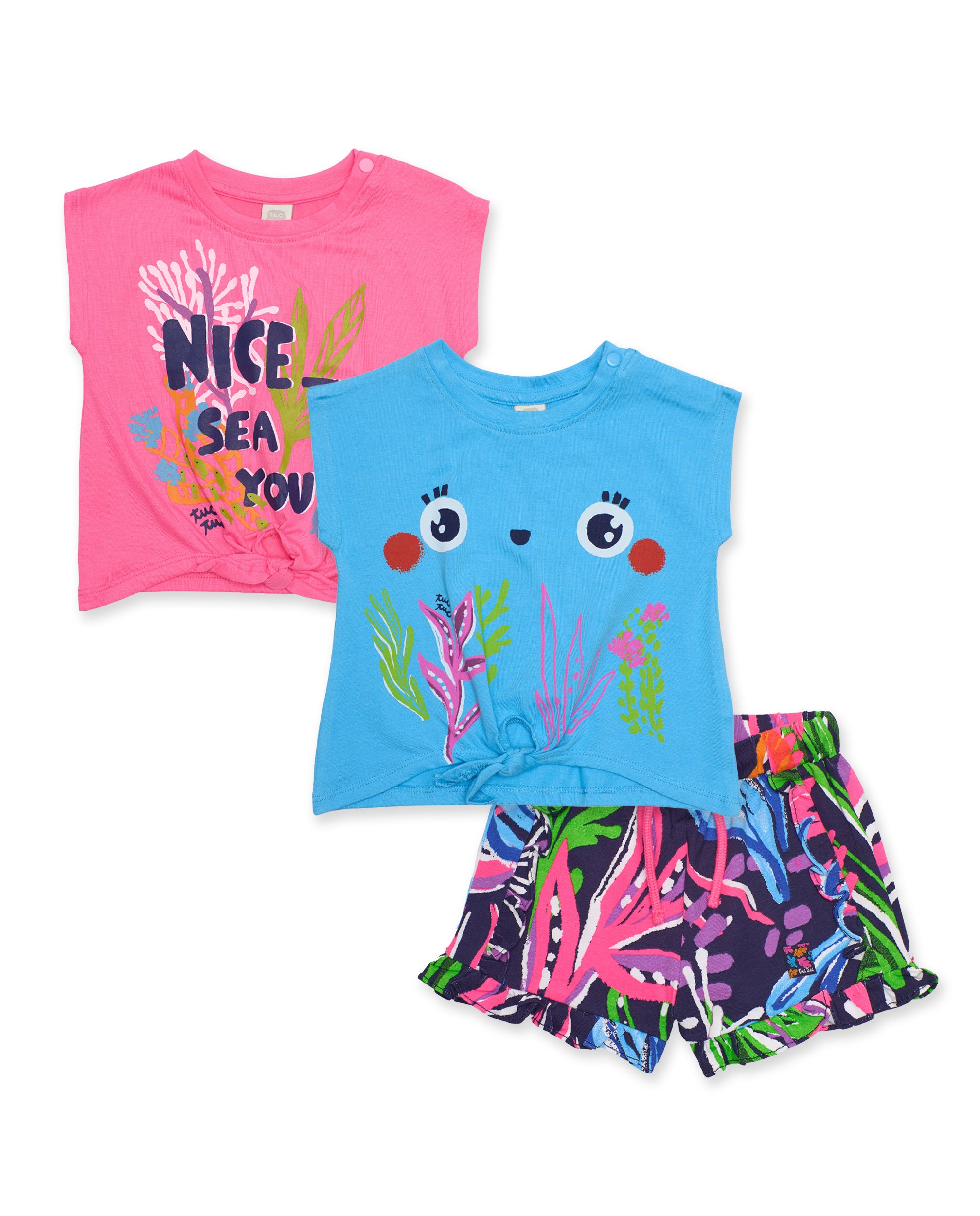 Conjunto de niña de punto de tres piezas
