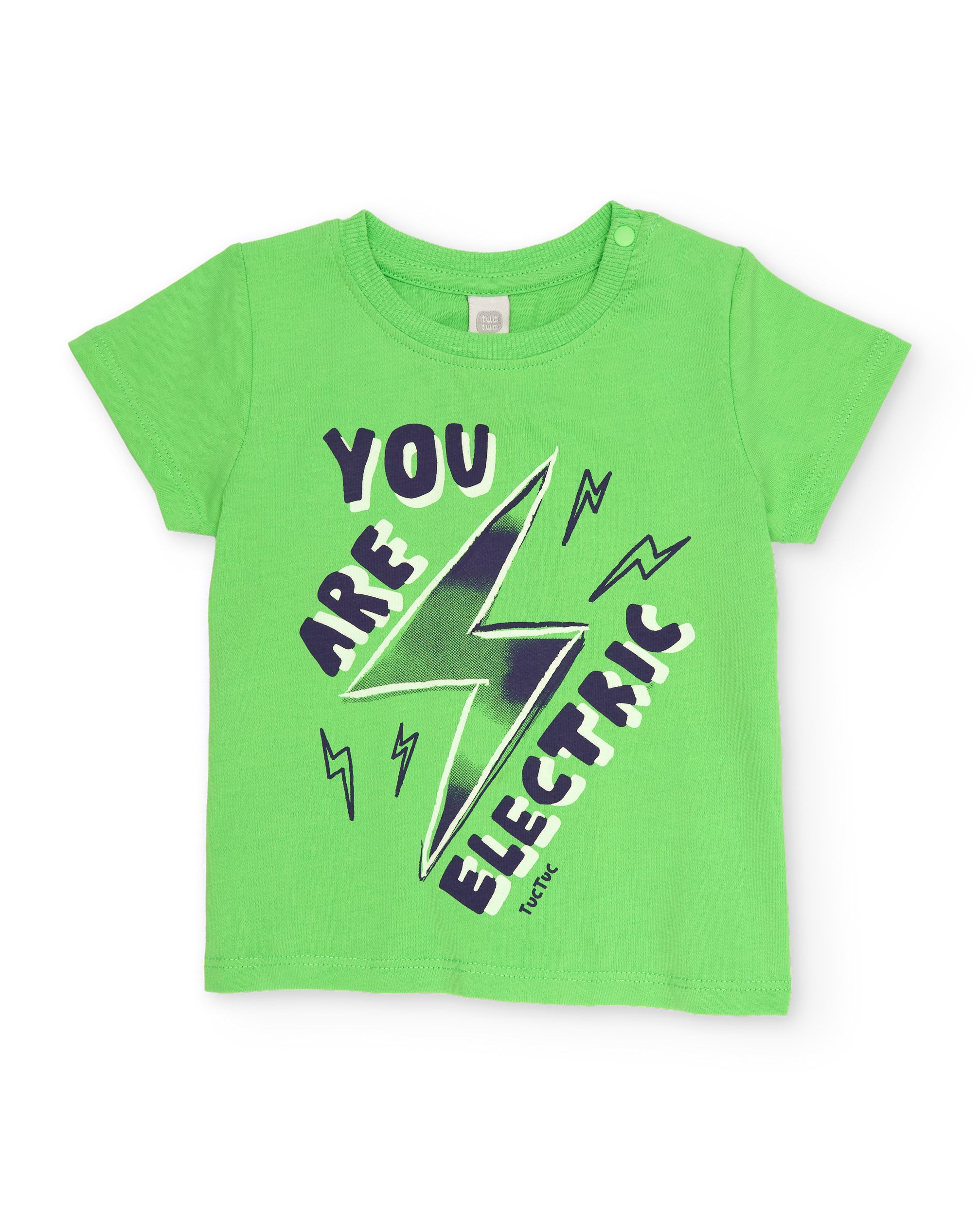 Camiseta de niño de punto y estampado frontal