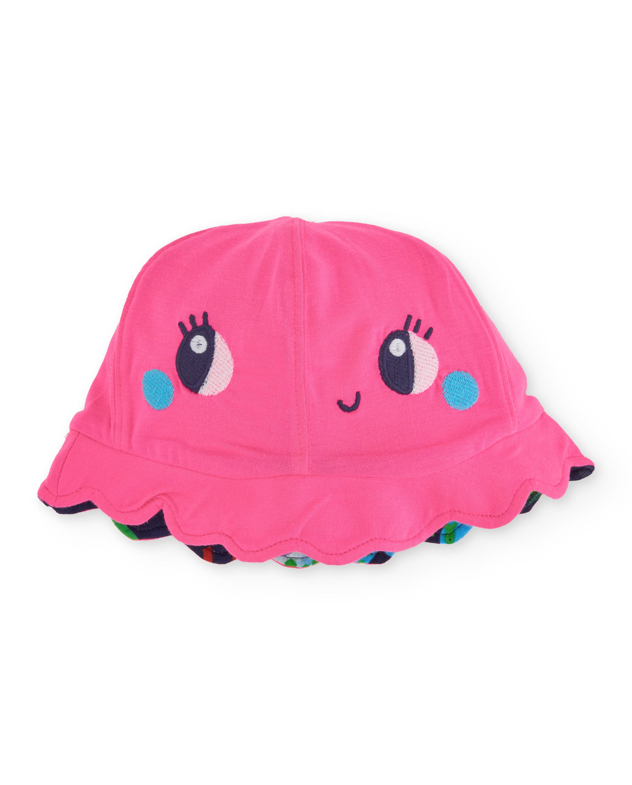 Gorro de niña de punto y diseño reversible